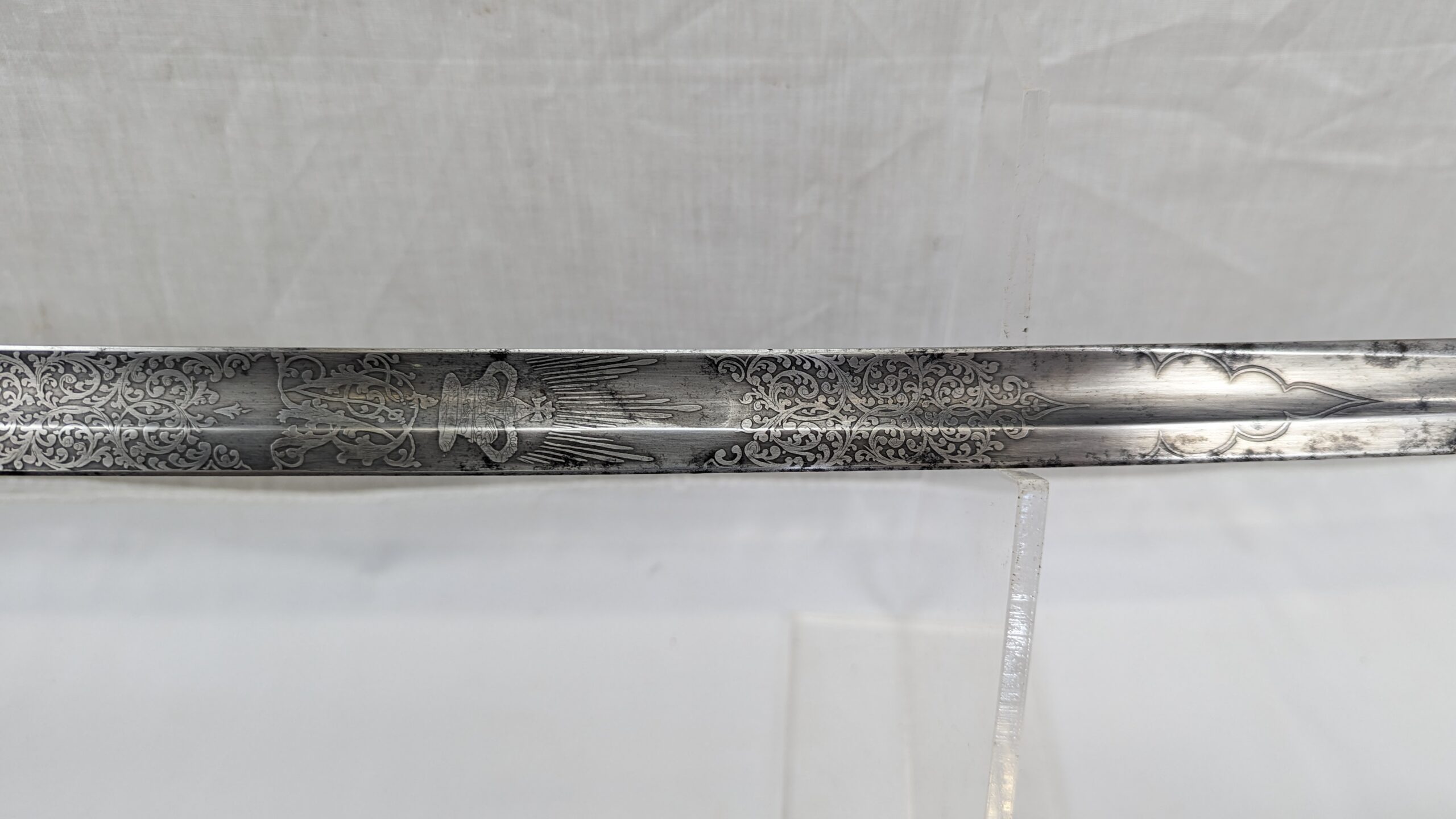 Victorian 1827 Pattern Infantry Officer’s Sword and Black Leather Scabbard - Image 10