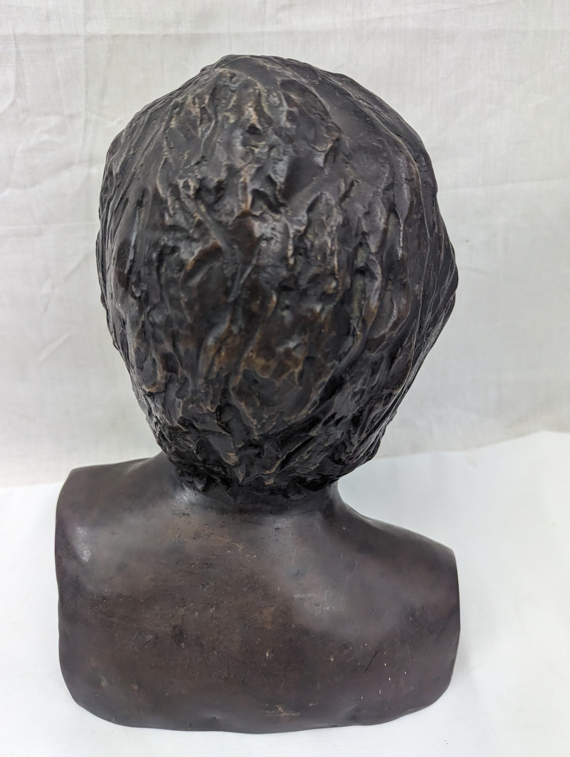 Vintage Bronze Bust Of A Young Lady - Image 4