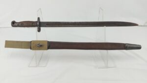 WW1 1907 Pattern Bayonet and Original Scabbard and Frog, Dated 1917, By Sanderson.
