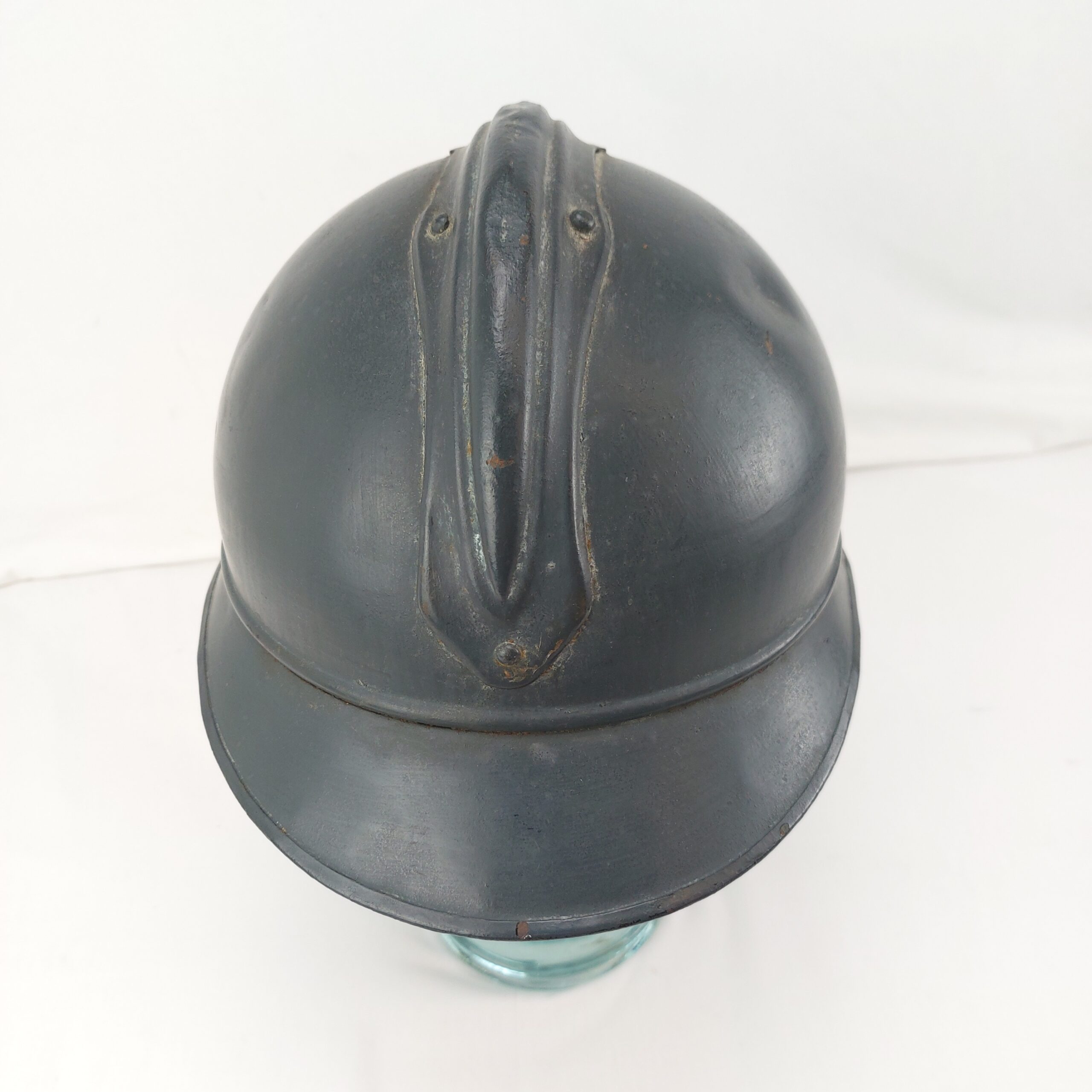 WW1 French Infantry Adrian Helmet with Souvenir Plaque "Soldat De La Grande Guerre 1914-1918 - Image 5