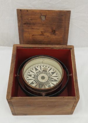 WW2 Ships Compass In Case