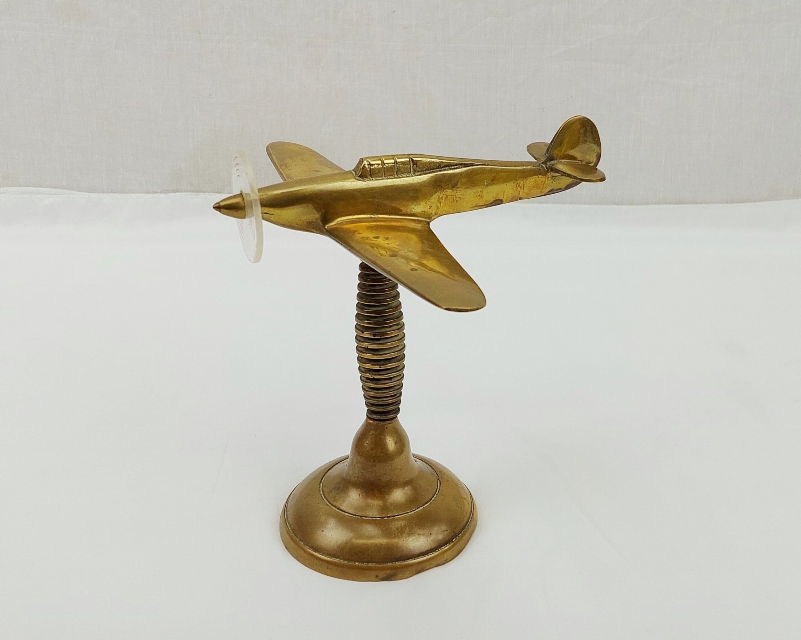 WW2 Trench Art Brass Model Of A Hawker Hurricane Fighter