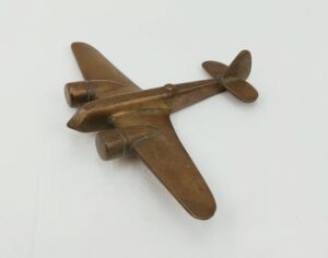 WW2 Trench Art Brass Model Of A RAF Blenheim Mk 1 Bomber