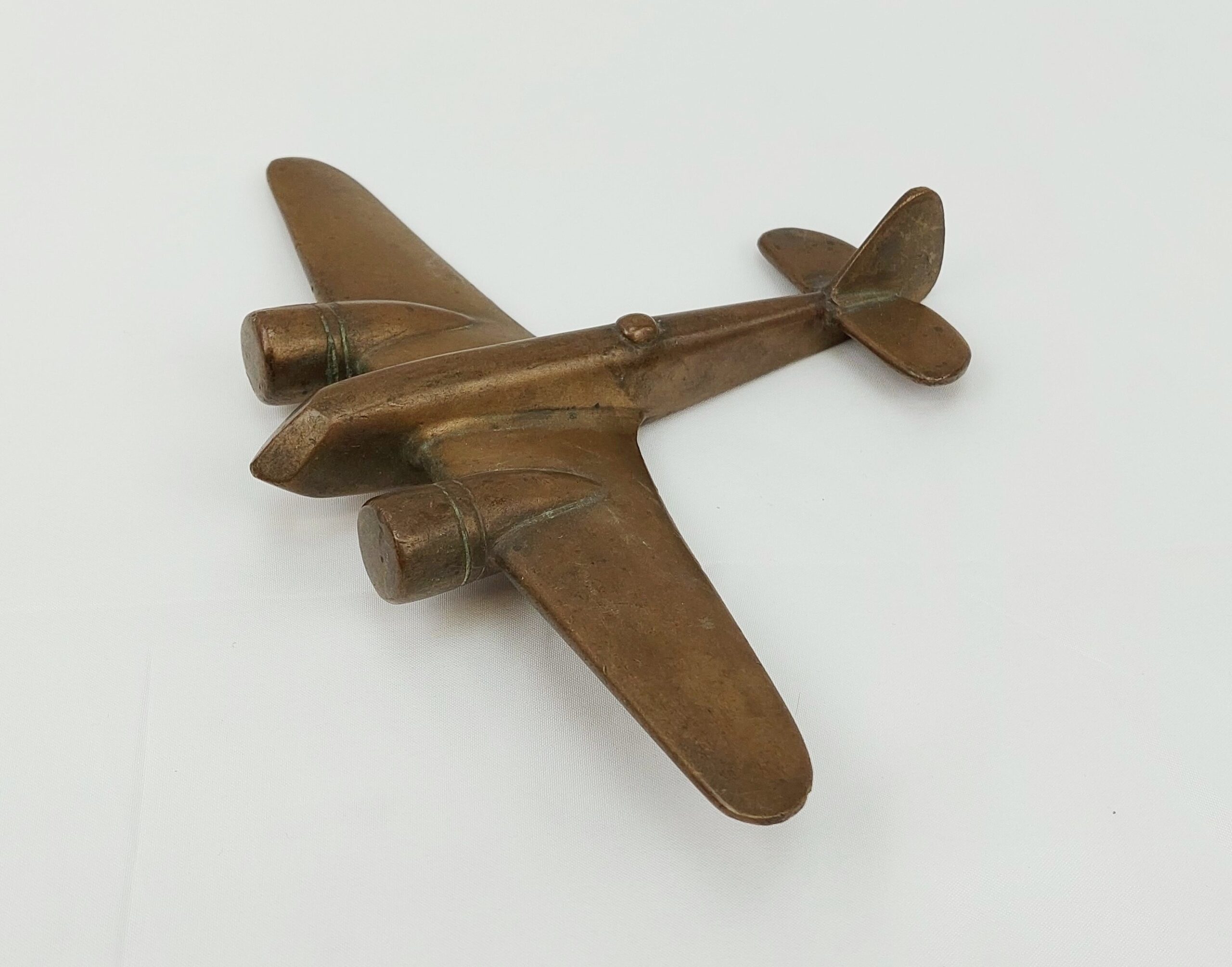 WW2 Trench Art Brass Model Of A RAF Blenheim Mk 1 Bomber