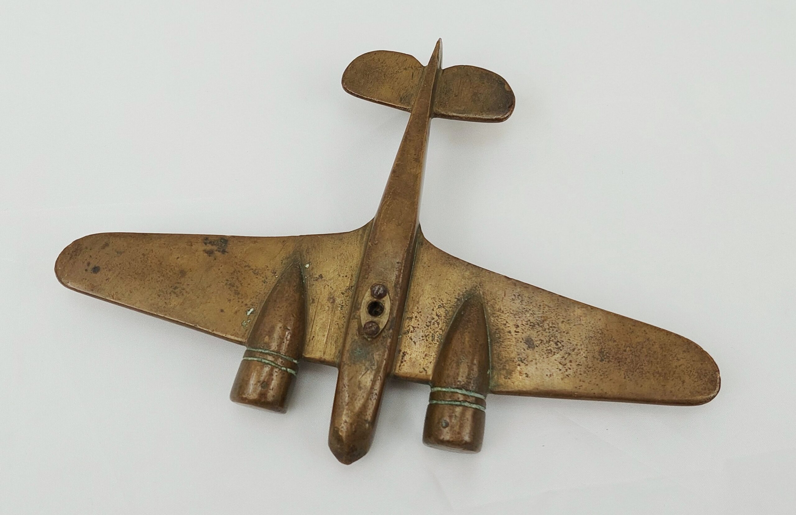 WW2 Trench Art Brass Model Of A RAF Blenheim Mk 1 Bomber - Image 3