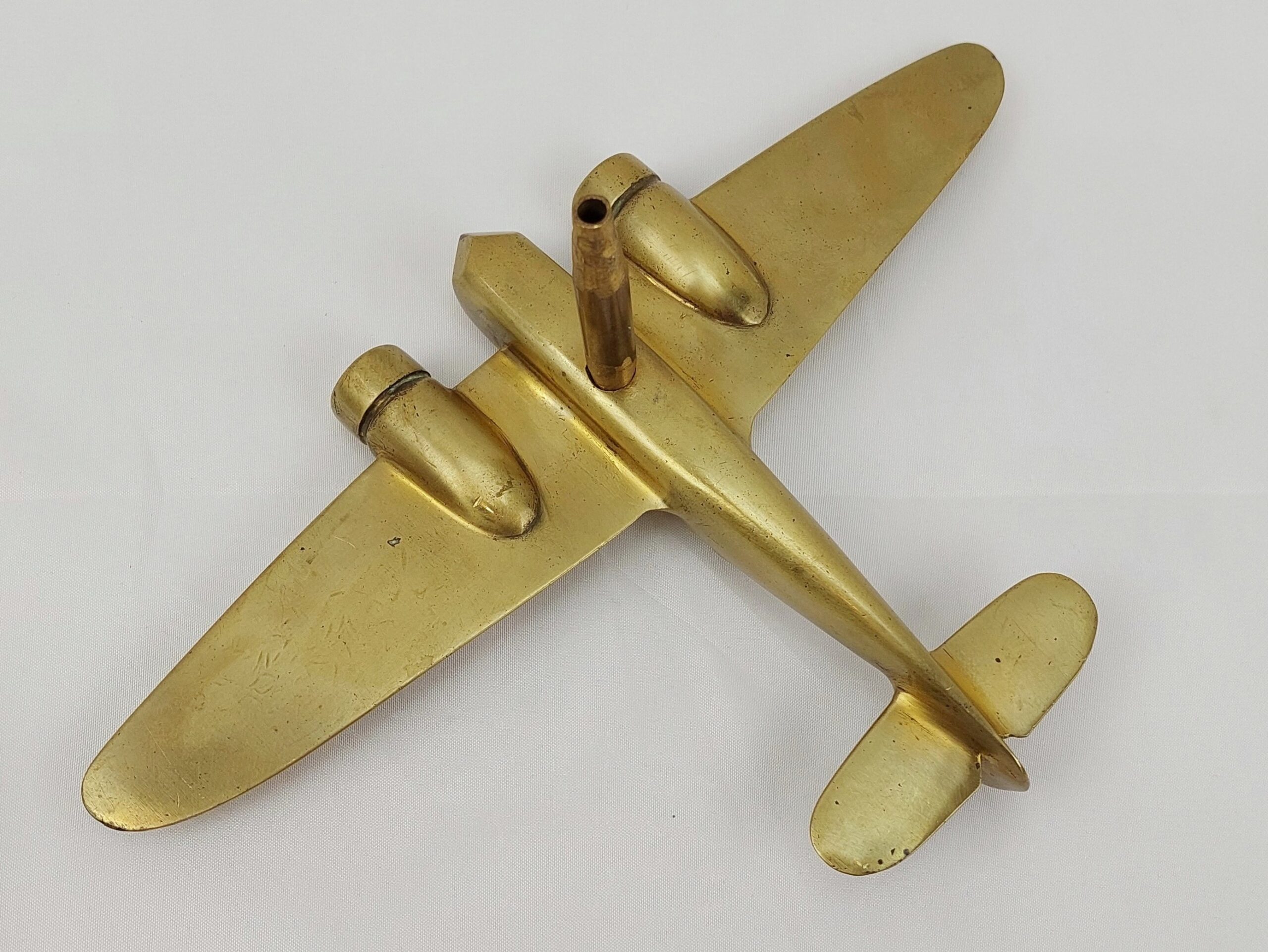 WW2 Trench Art Brass Model Of An RAF Blenheim Mk 1 Light Bomber - Image 4