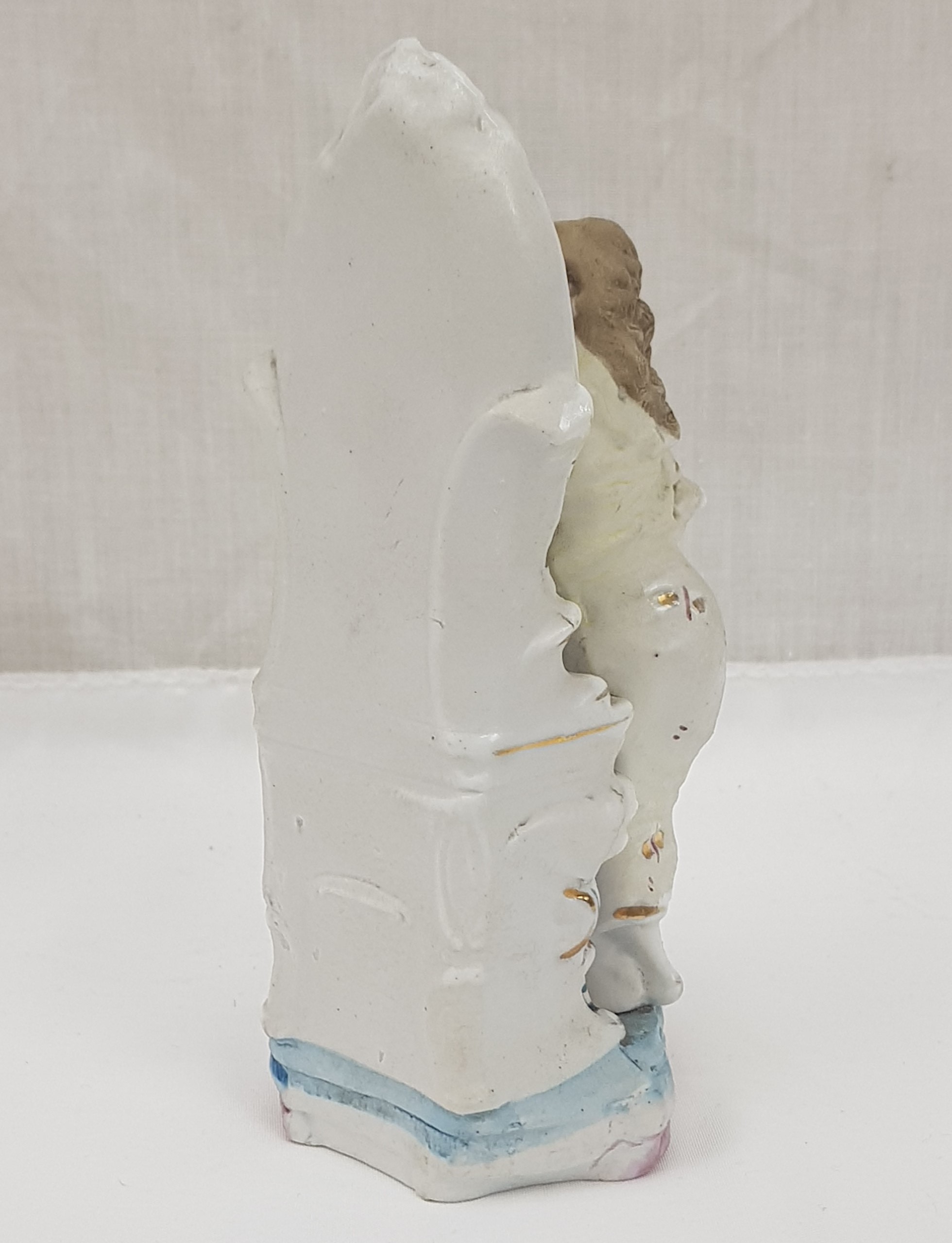 c1880 Staffordshire Figurine Of A Young Lady By A Mirror - Image 3