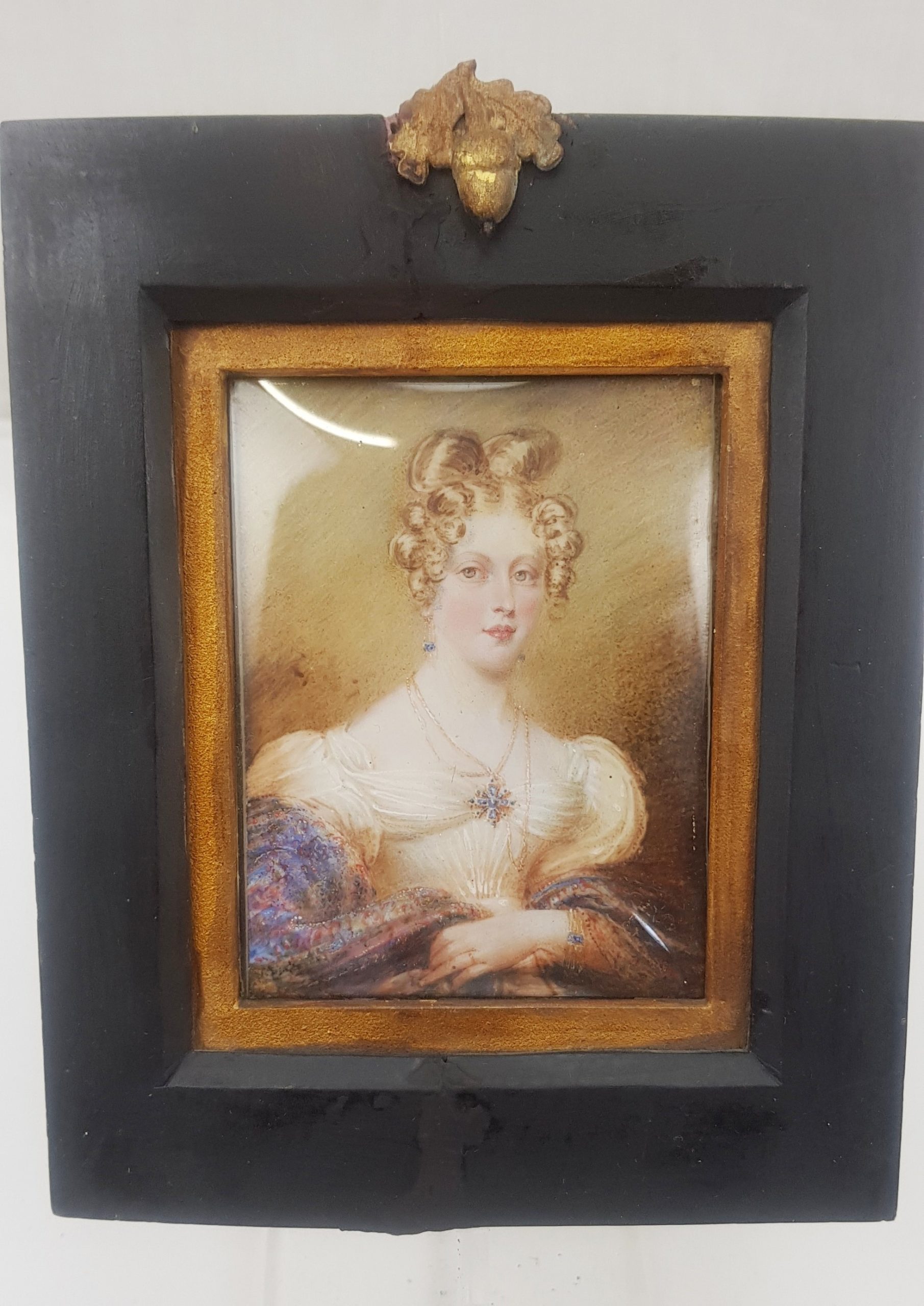 1831 Miniature Portrait Of A Court Lady By Emma Elanora Kendrick - Image 2