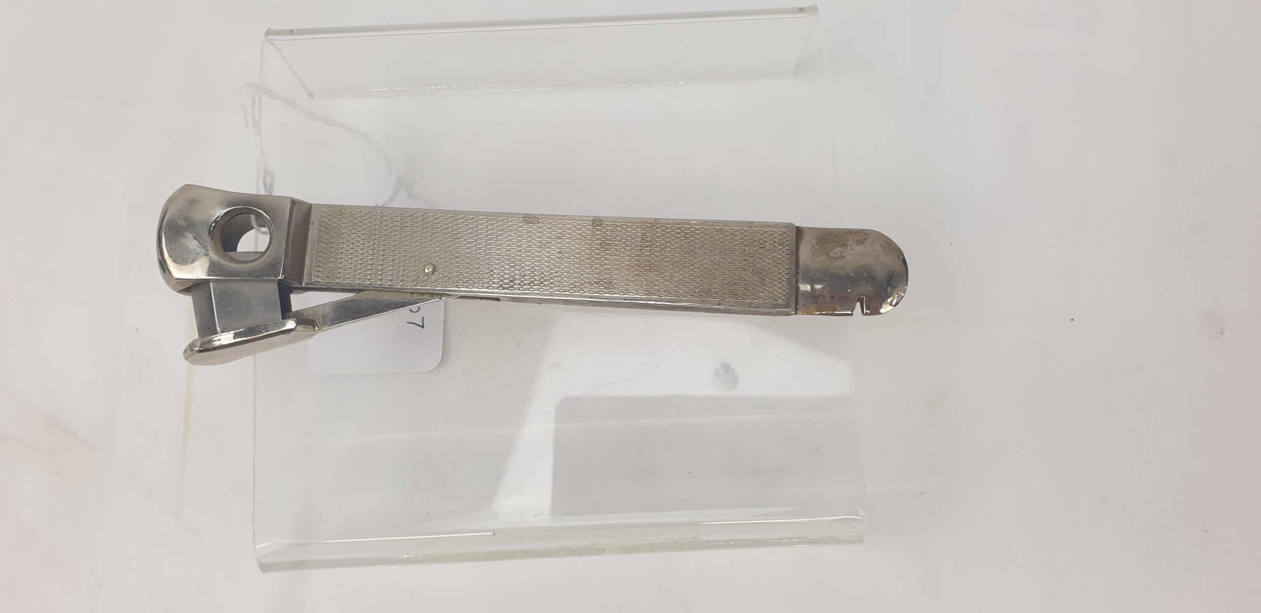 1920s Silver Plate Art Deco Cigar Cutter - Image 4