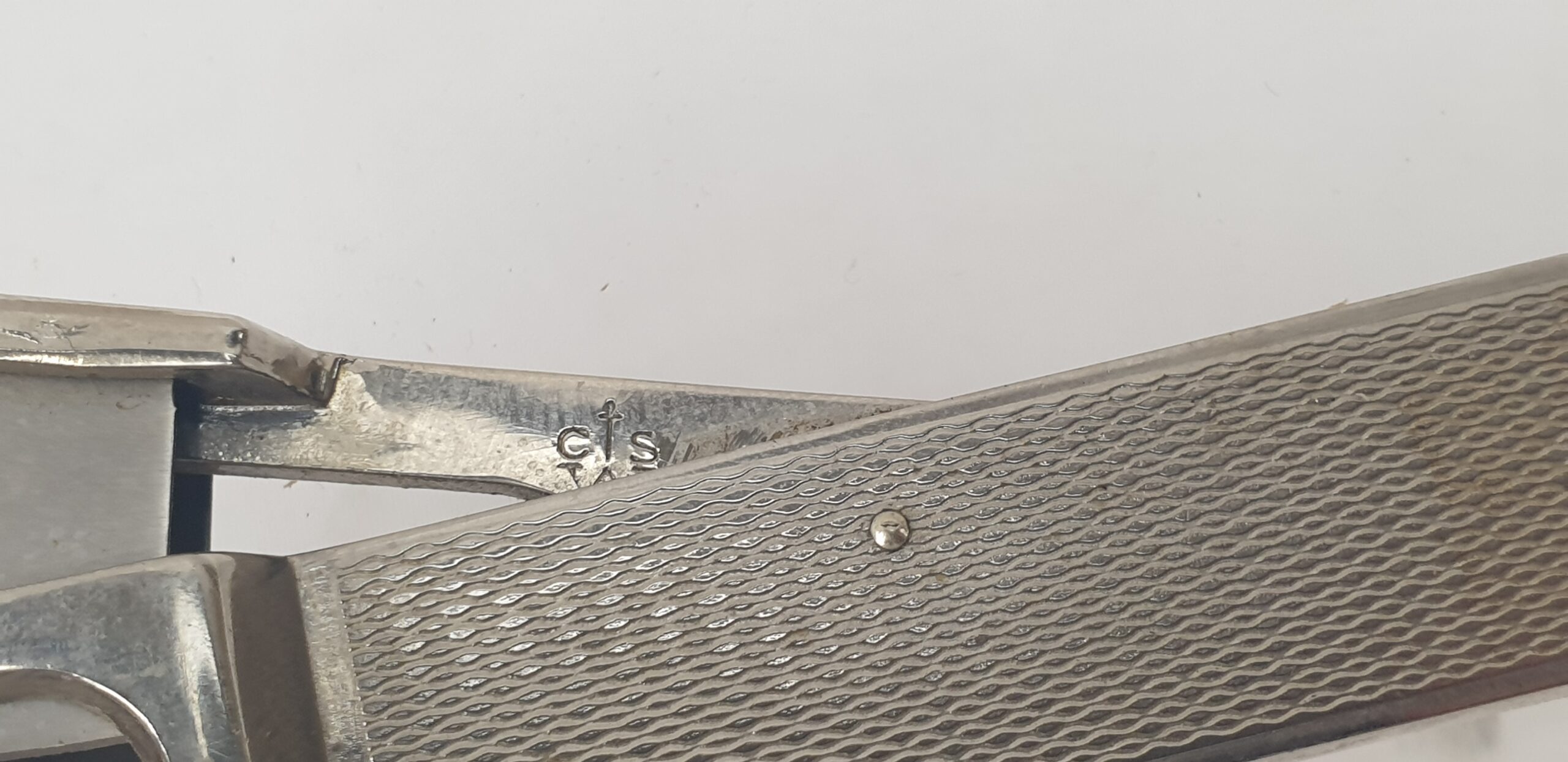 1920s Silver Plate Art Deco Cigar Cutter - Image 2