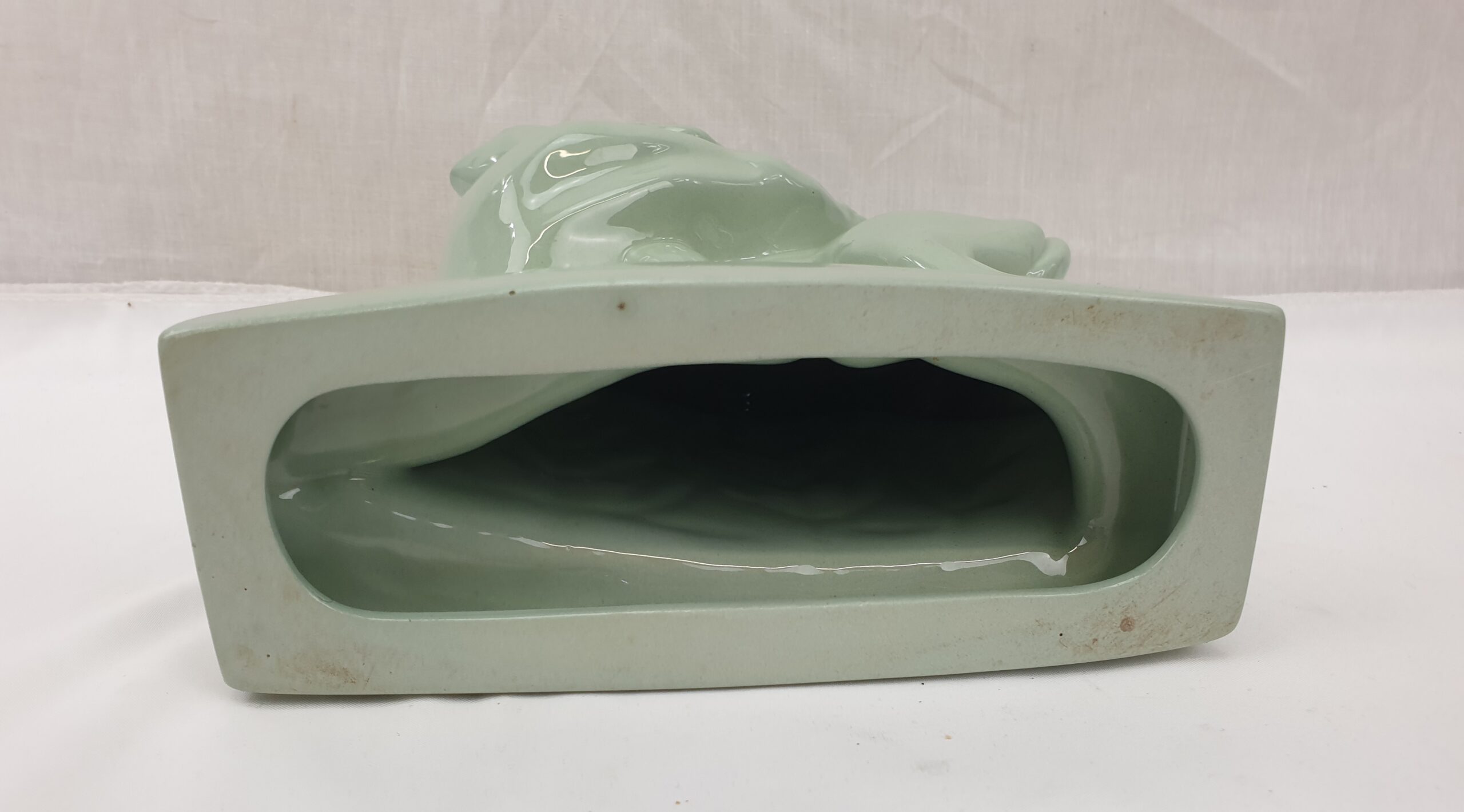 1930s Wedgwood Model Of A Fallow Deer In Pale Green Glaze By John Skeaping - Image 2