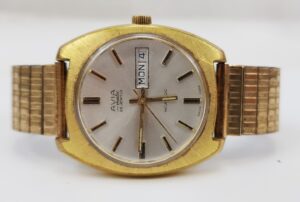 1960s Avia 25 Jewels Automatic Incabloc Gold Plated Gents Watch