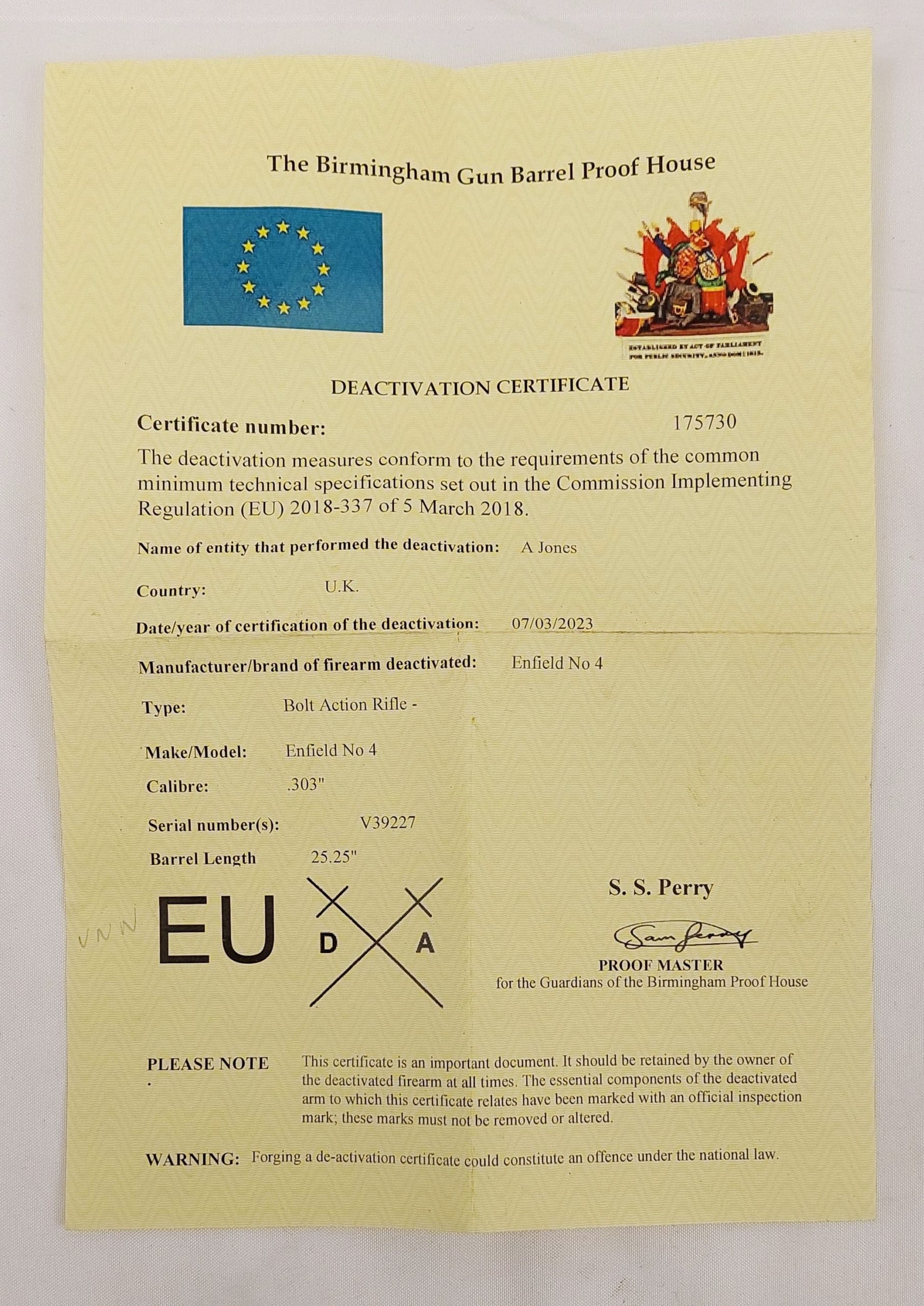 EU Spec Deactivated British No. 4 (T) Sniper Rifle - Image 3