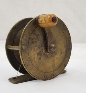 Early To Mid 19th Century Brass Drum Fishing Reel