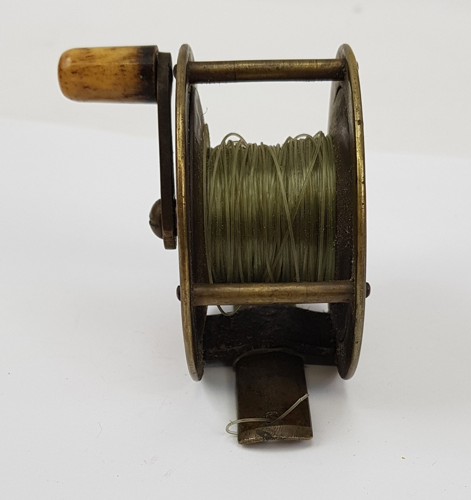 Early To Mid 19th Century Brass Drum Fishing Reel - Image 3