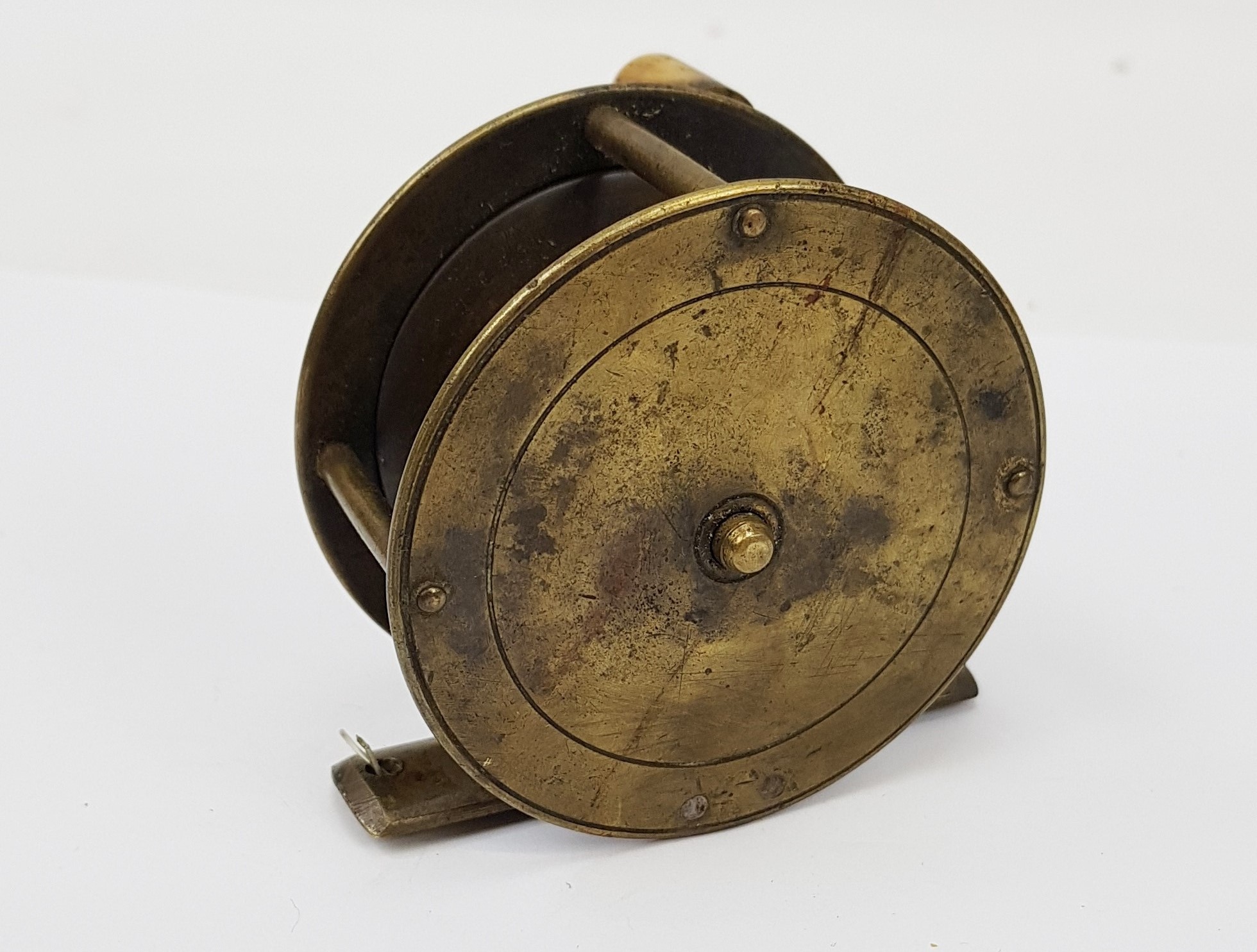 Early To Mid 19th Century Brass Drum Fishing Reel - Image 2
