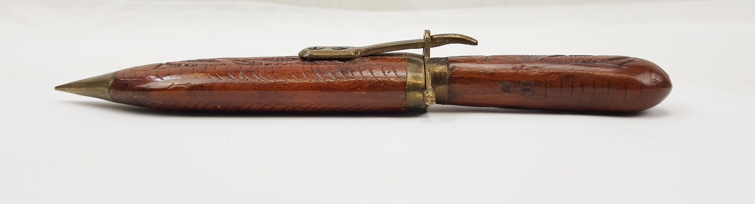 Far East Stainless Steel Hunting Knife In Wooden Scabbard - Image 6