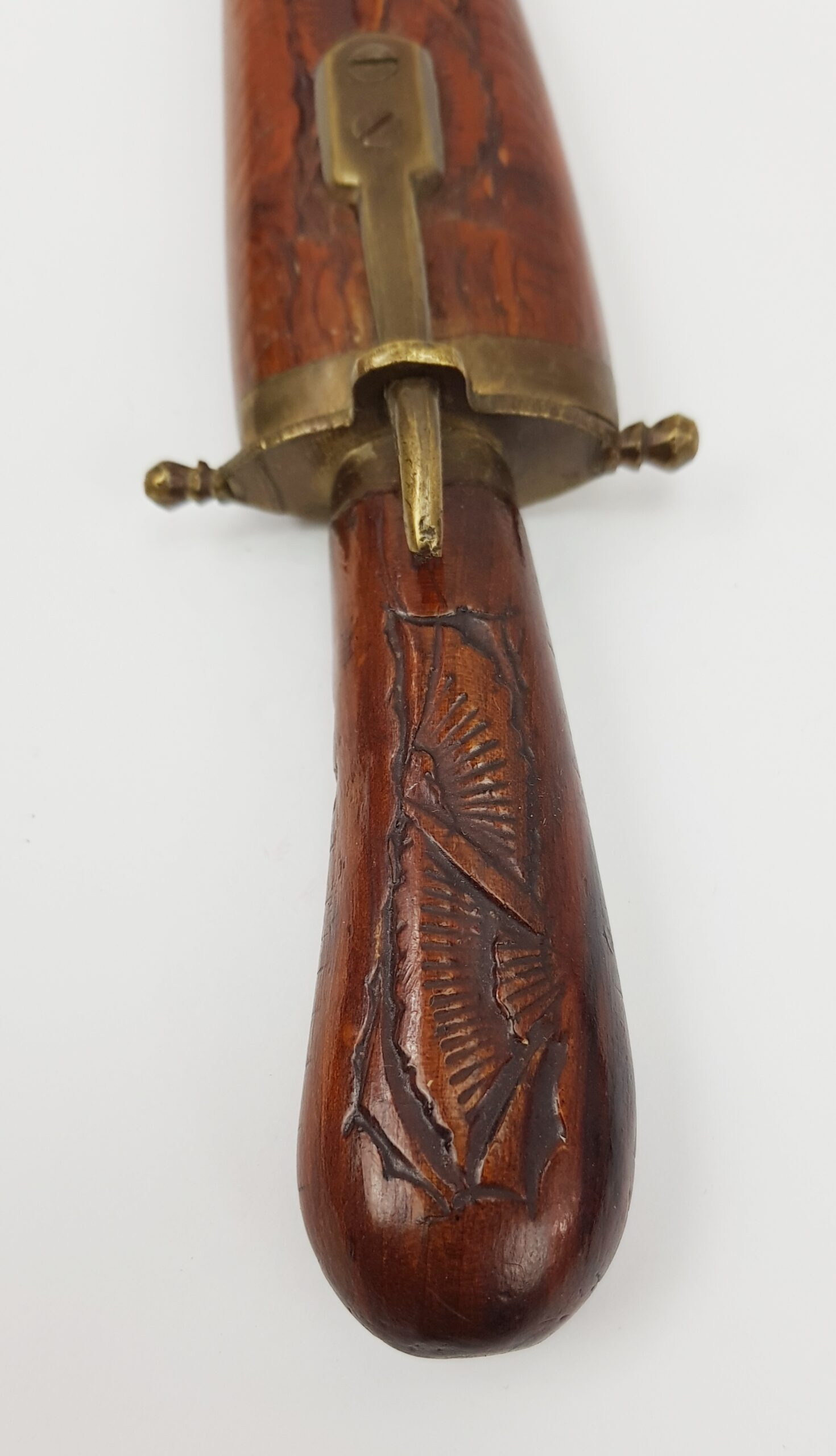 Far East Stainless Steel Hunting Knife In Wooden Scabbard - Image 4