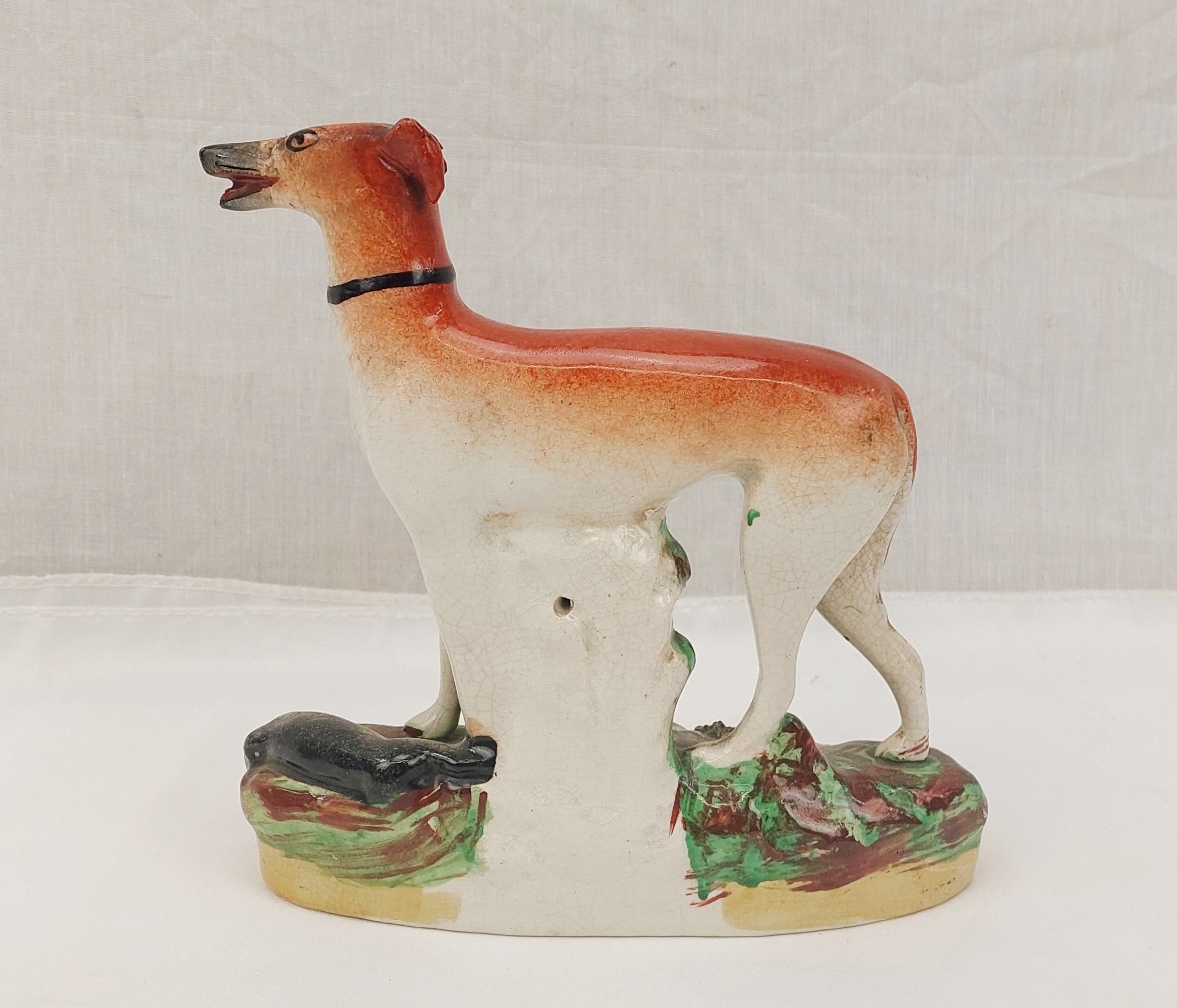 Victorian Staffordshire Greyhound Figurine - Image 7