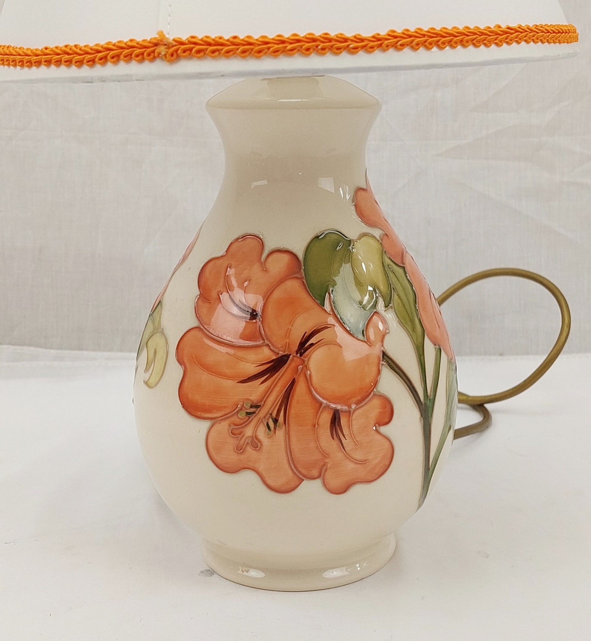 Moorcroft Hibiscus Pattern Table Lamp - Image 4