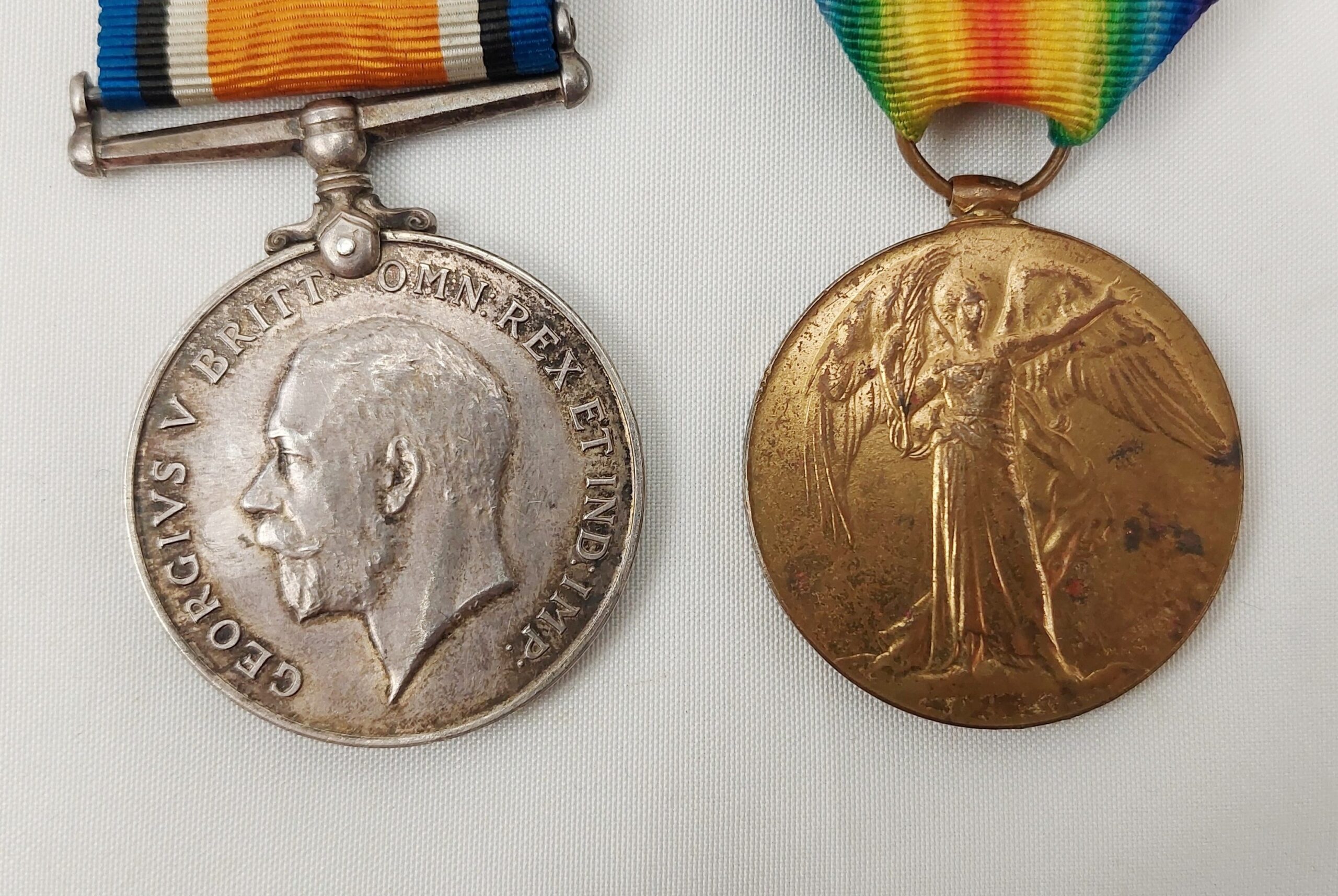 Low Number KIA WW1 Medal Pair Awarded To G-9493 A.J. Harrison E. Kent. R. - The Buffs - Image 3