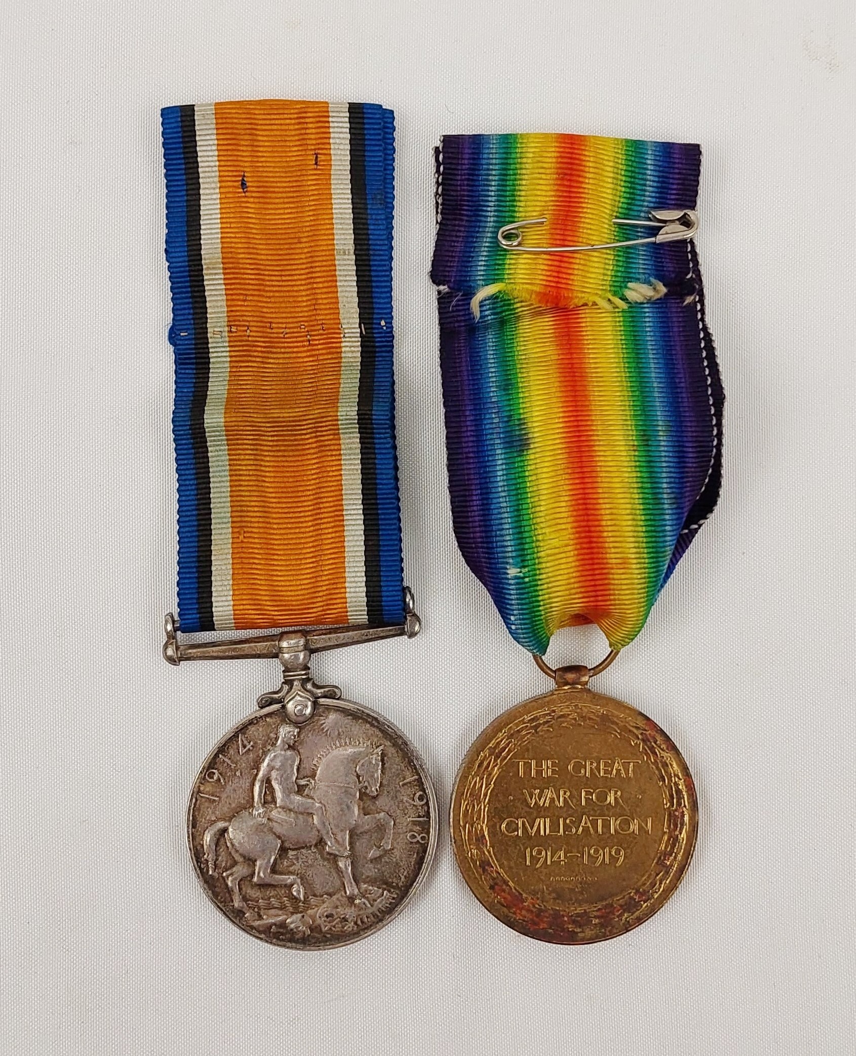Low Number KIA WW1 Medal Pair Awarded To G-9493 A.J. Harrison E. Kent. R. - The Buffs - Image 4