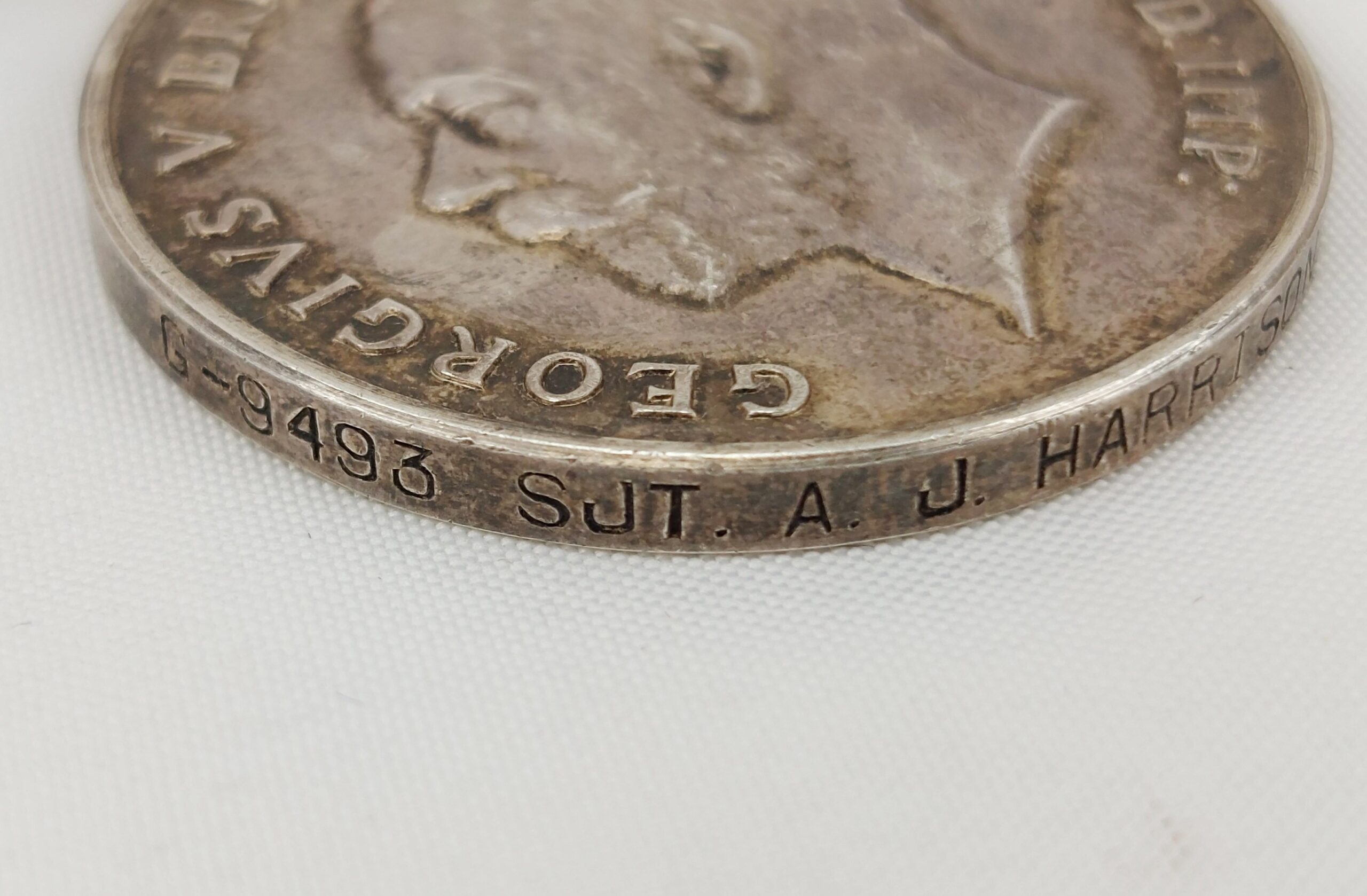Low Number KIA WW1 Medal Pair Awarded To G-9493 A.J. Harrison E. Kent. R. - The Buffs - Image 7