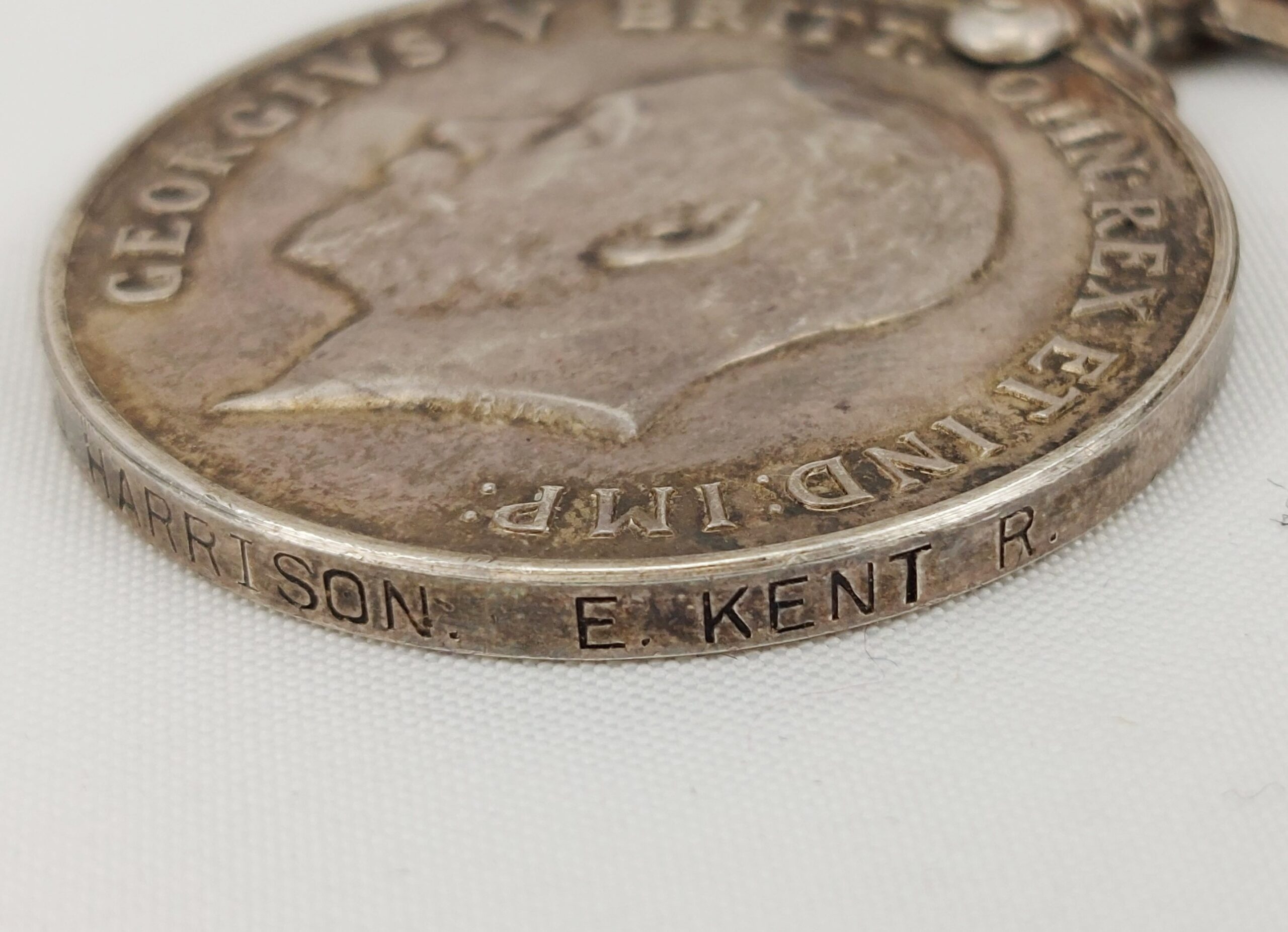 Low Number KIA WW1 Medal Pair Awarded To G-9493 A.J. Harrison E. Kent. R. - The Buffs - Image 8