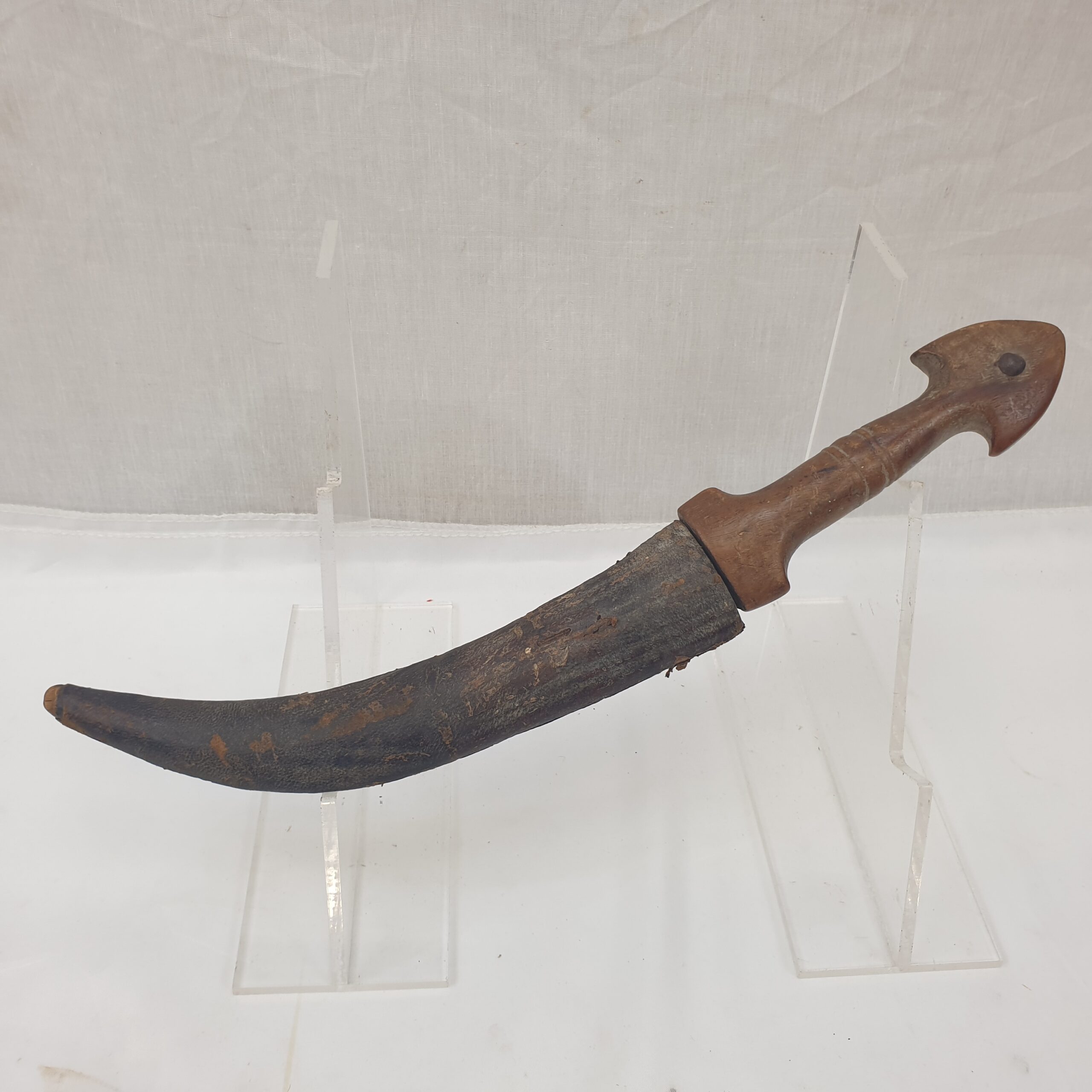 Middle Eastern probably Moroccan Jambiya with Brass Scabbard - Image 2