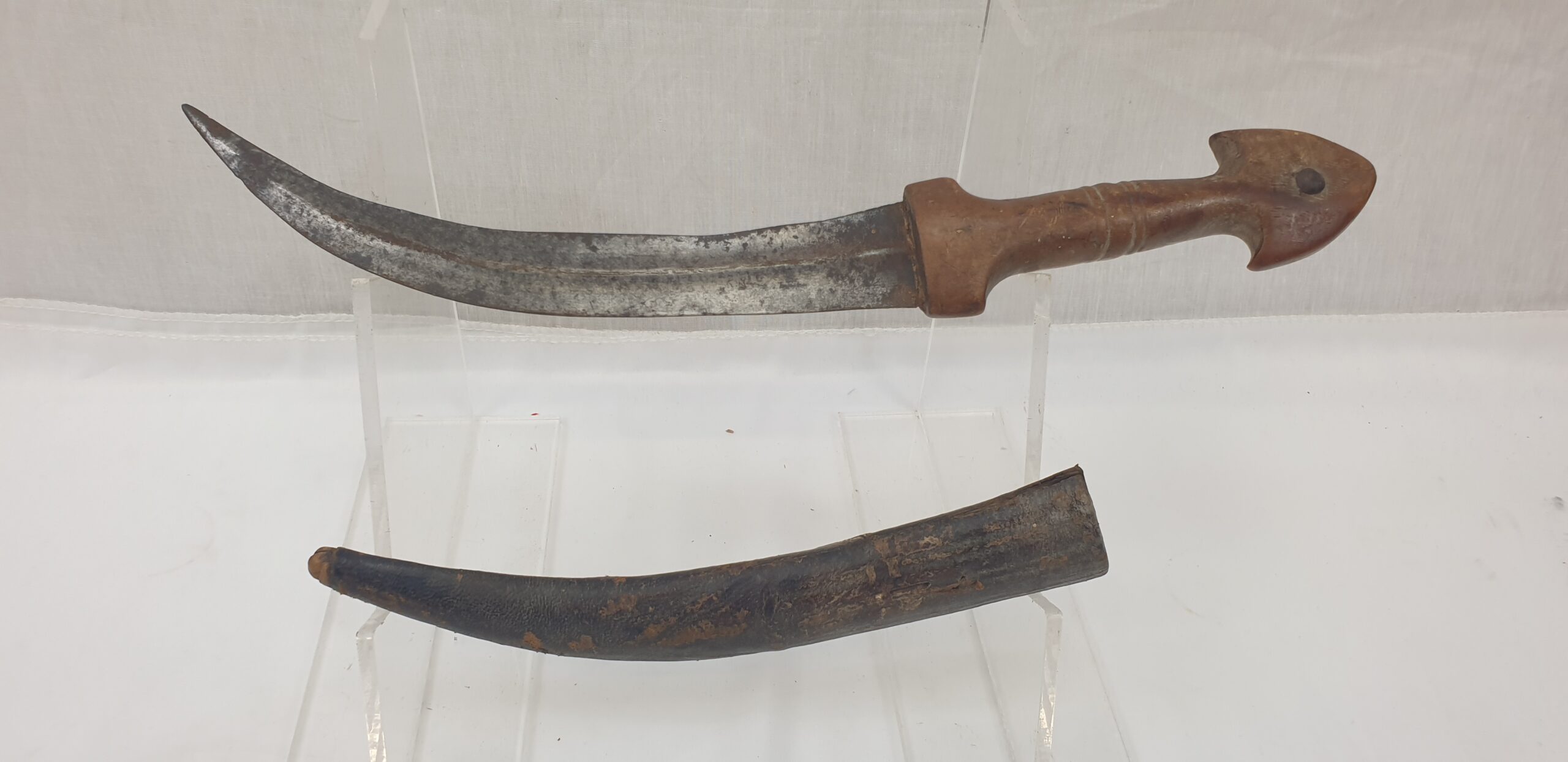 Middle Eastern probably Moroccan Jambiya with Brass Scabbard