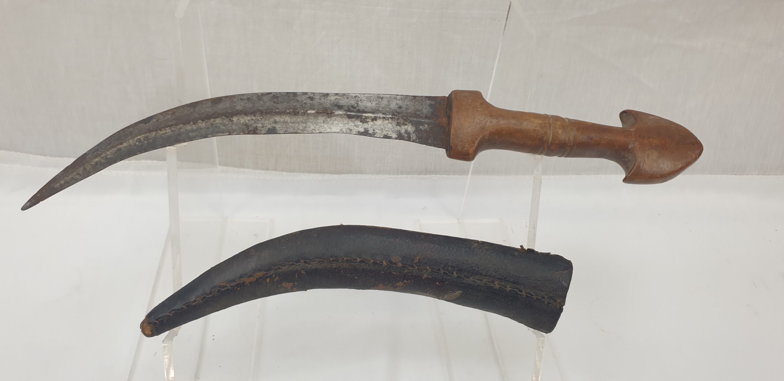 Middle Eastern probably Moroccan Jambiya with Brass Scabbard - Image 7