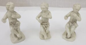 Trio Of 1840's Bisque Porcelain Continental Putties
