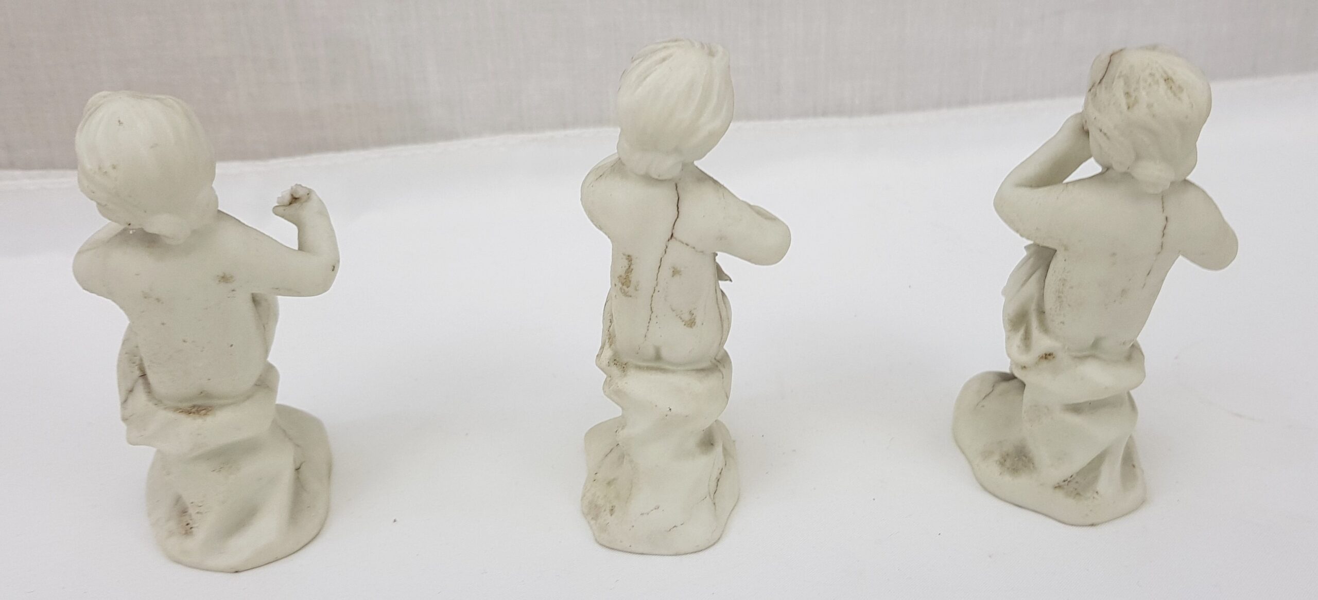 Trio Of 1840's Bisque Porcelain Continental Putties - Image 5