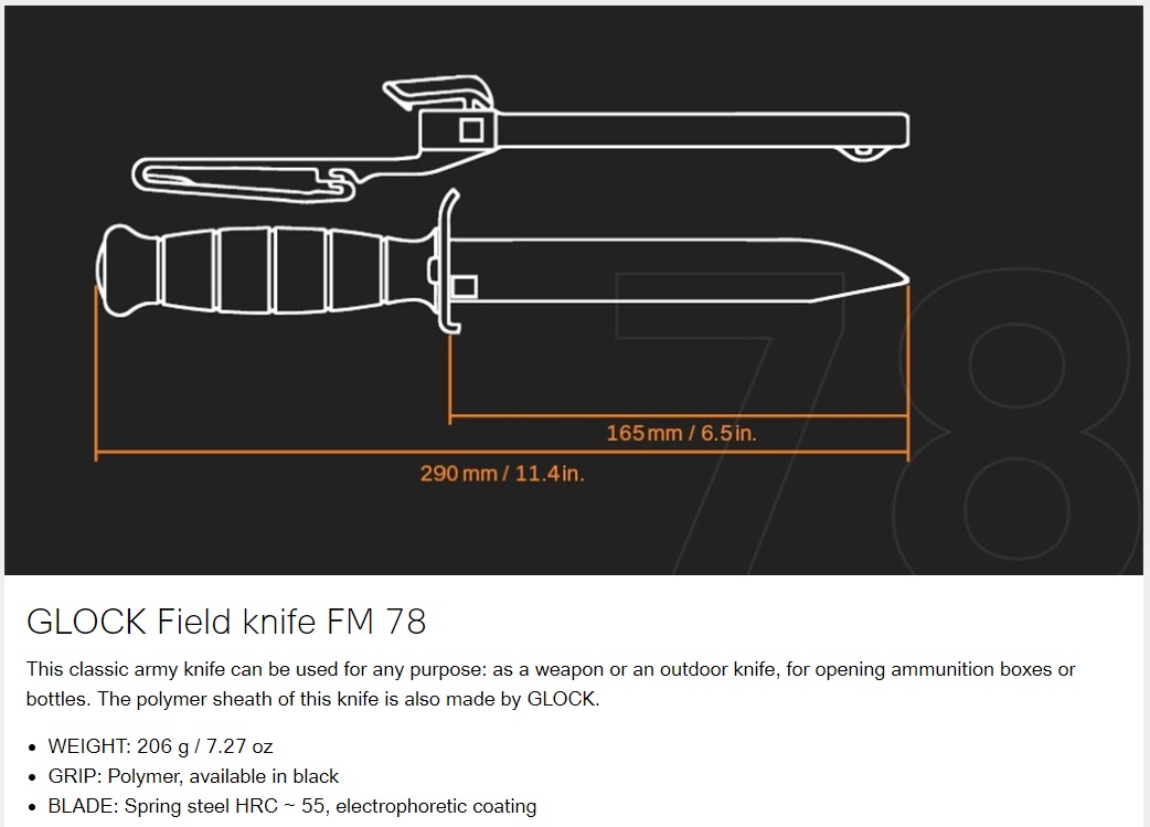First-generation Glock Feldmesser FM 78 and its Sheath - Image 10