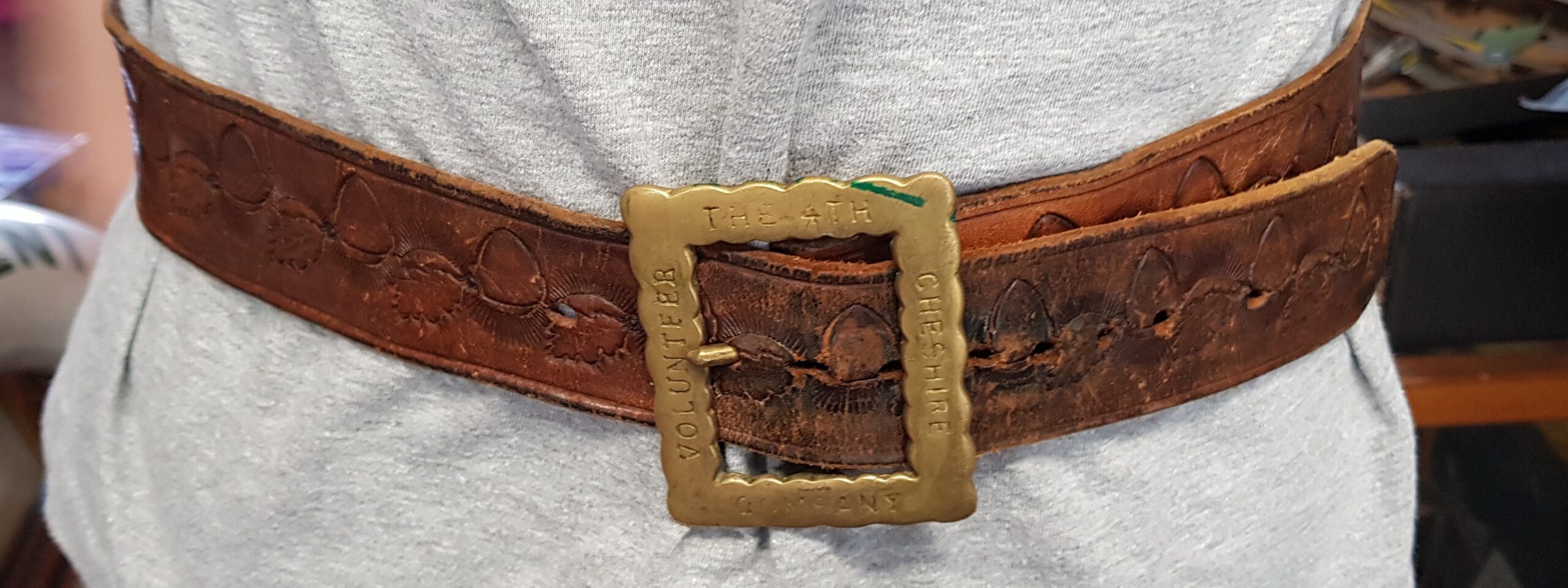 WW1 4th Cheshire Volunteers Company Belt And Buckle