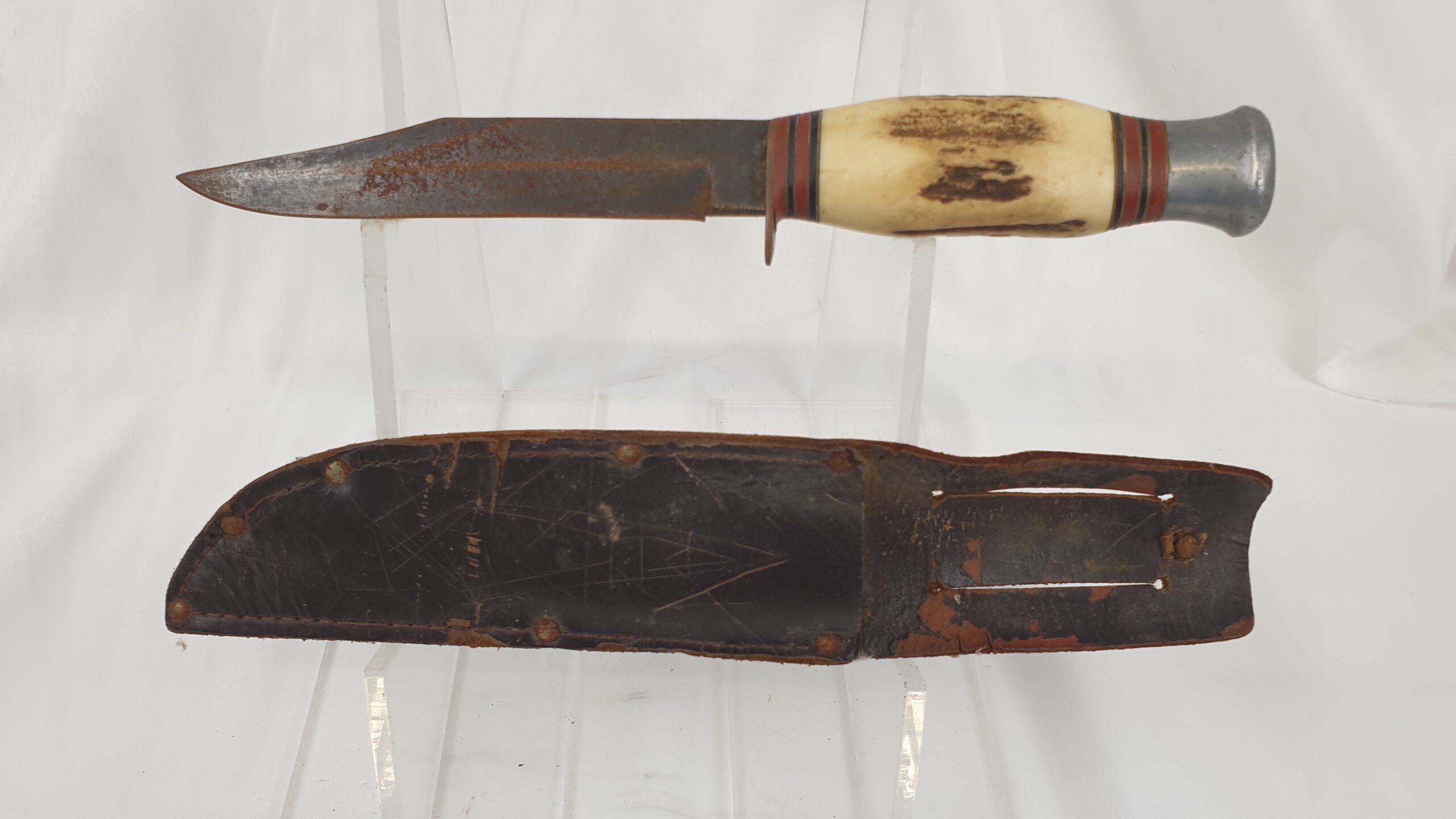 William Rodgers Style WW2 Era Boot Knife And Scabbard - Image 4