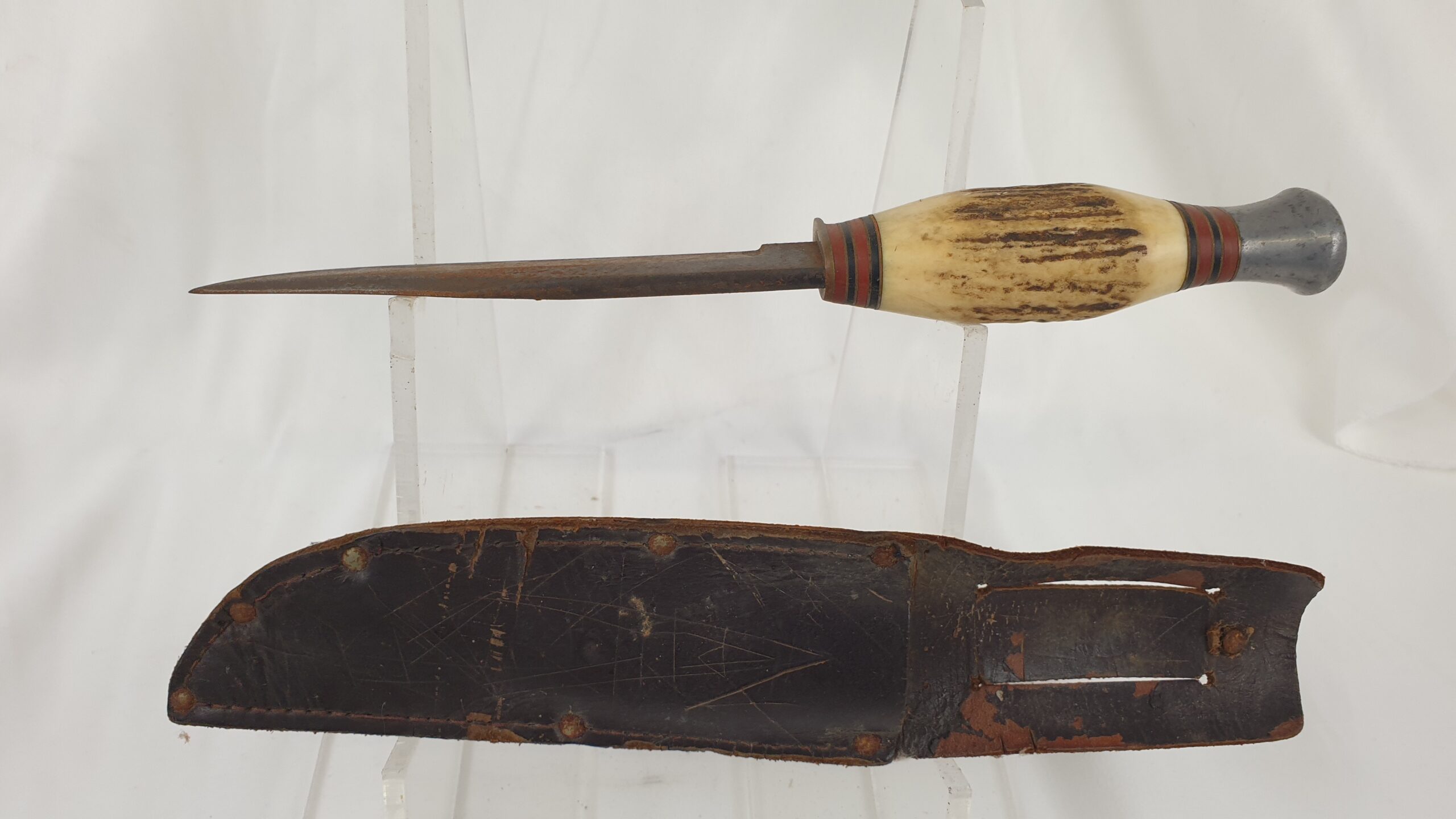 William Rodgers Style WW2 Era Boot Knife And Scabbard - Image 5