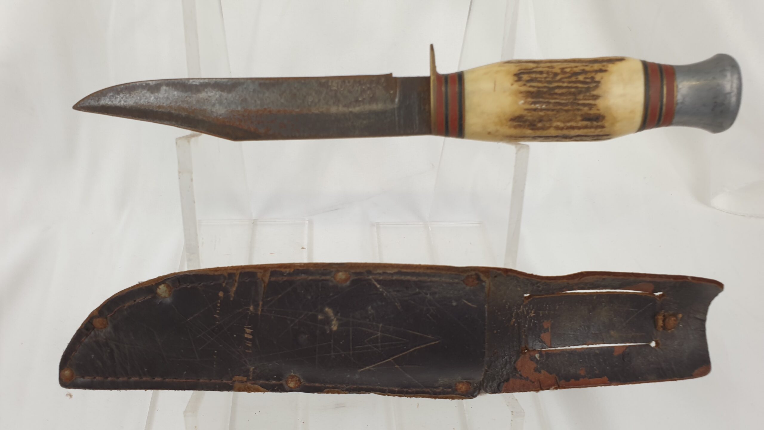 William Rodgers Style WW2 Era Boot Knife And Scabbard