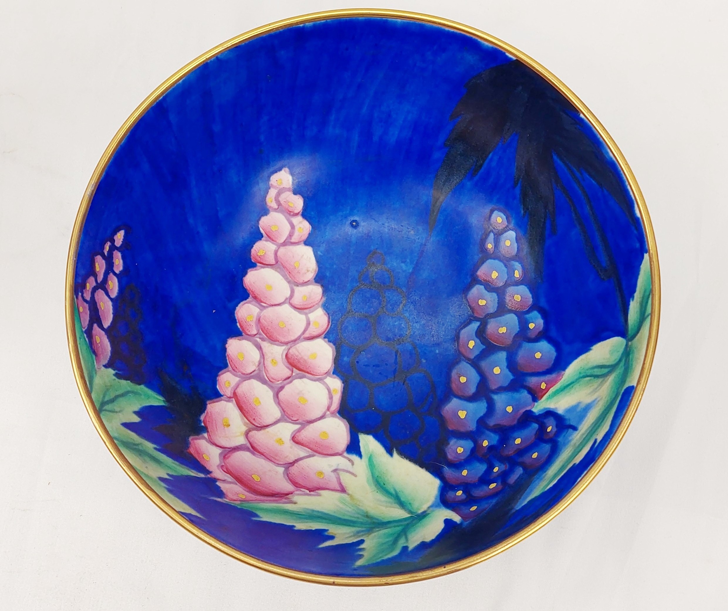 1928 Carlton Ware New Delphinium Pattern Bowl - Image 8
