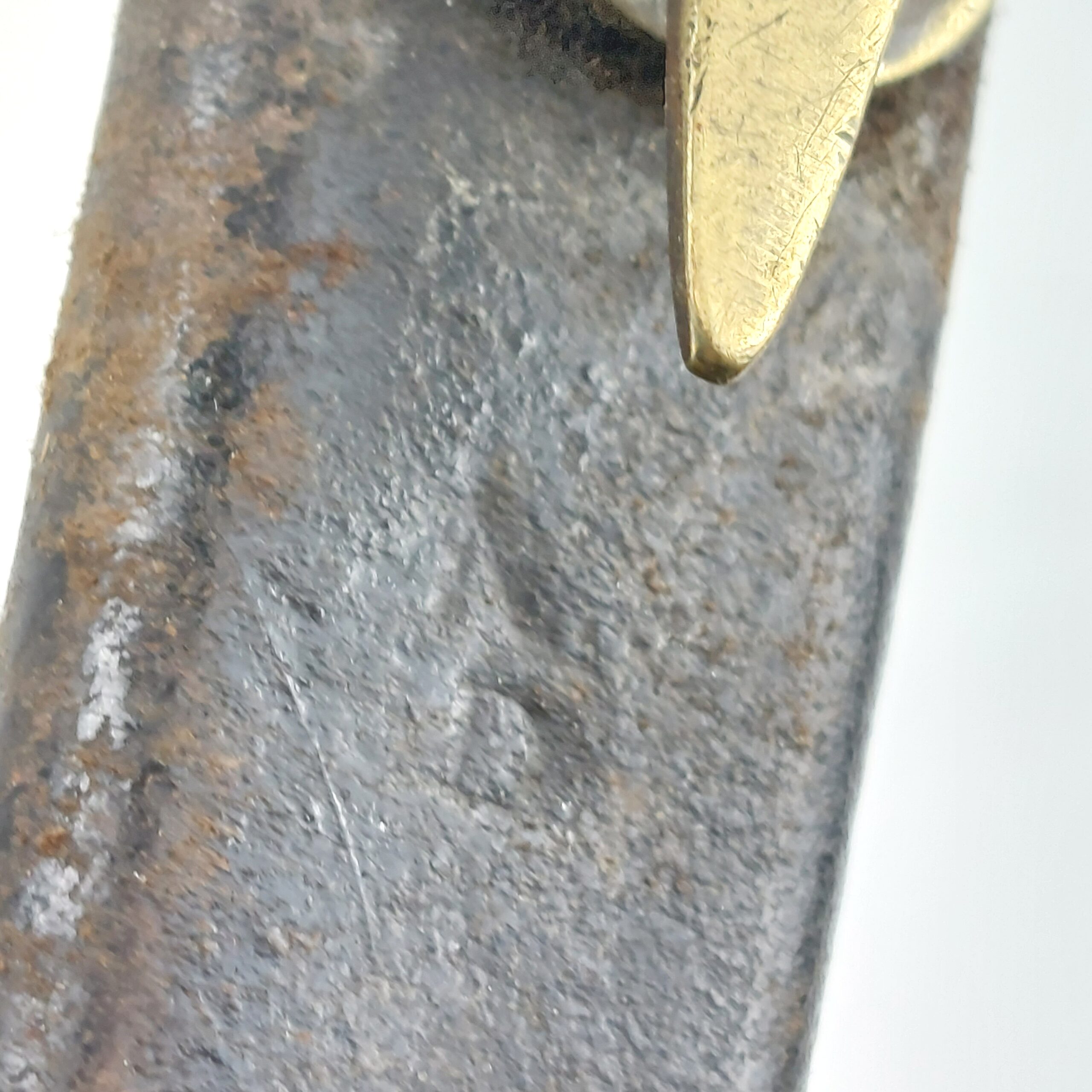 Confederate numbered P1853 Martini Socket Bayonet by Richard & William Aston of Birmingham with leather scabbard - Image 16
