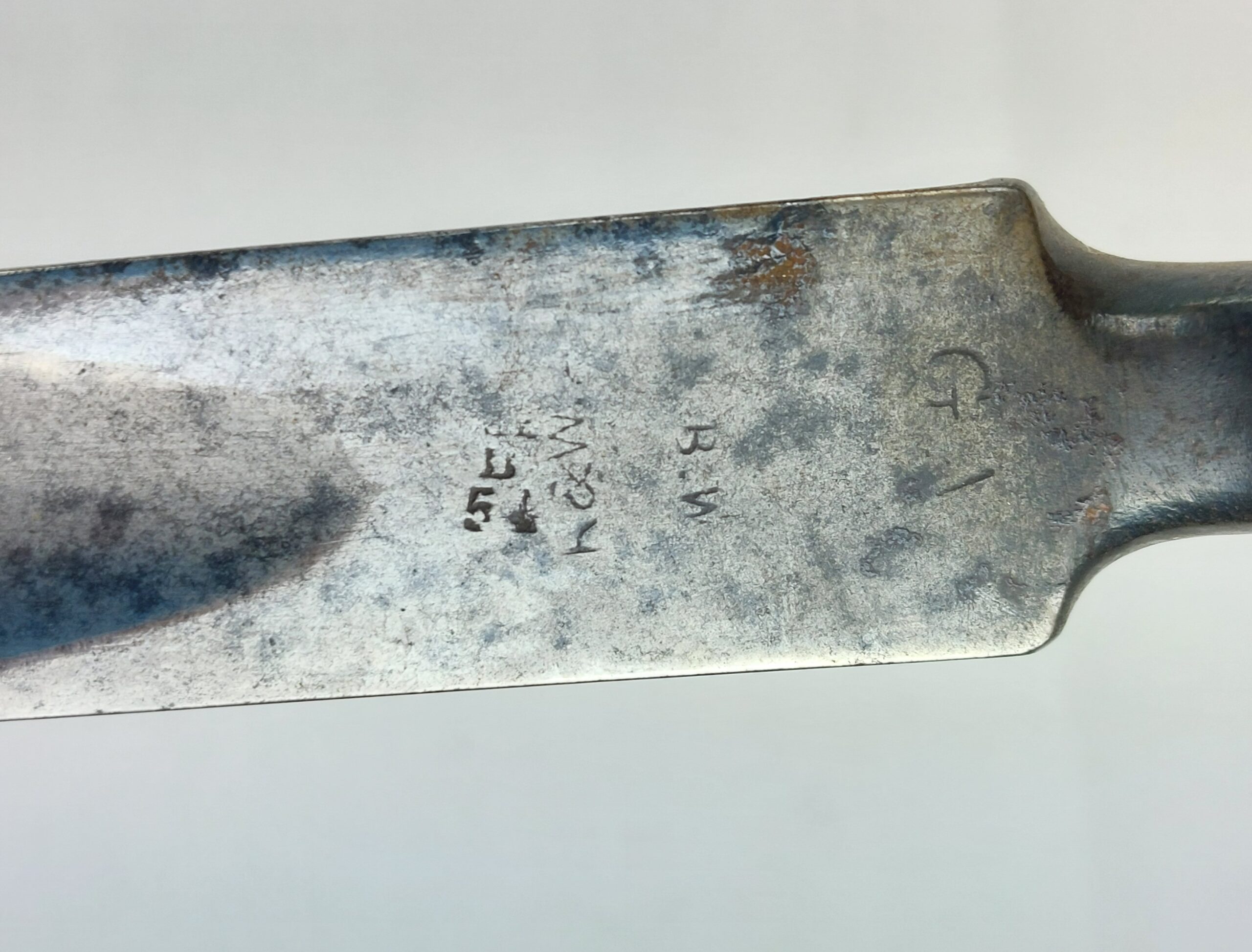 Confederate numbered P1853 Martini Socket Bayonet by Richard & William Aston of Birmingham with leather scabbard - Image 10