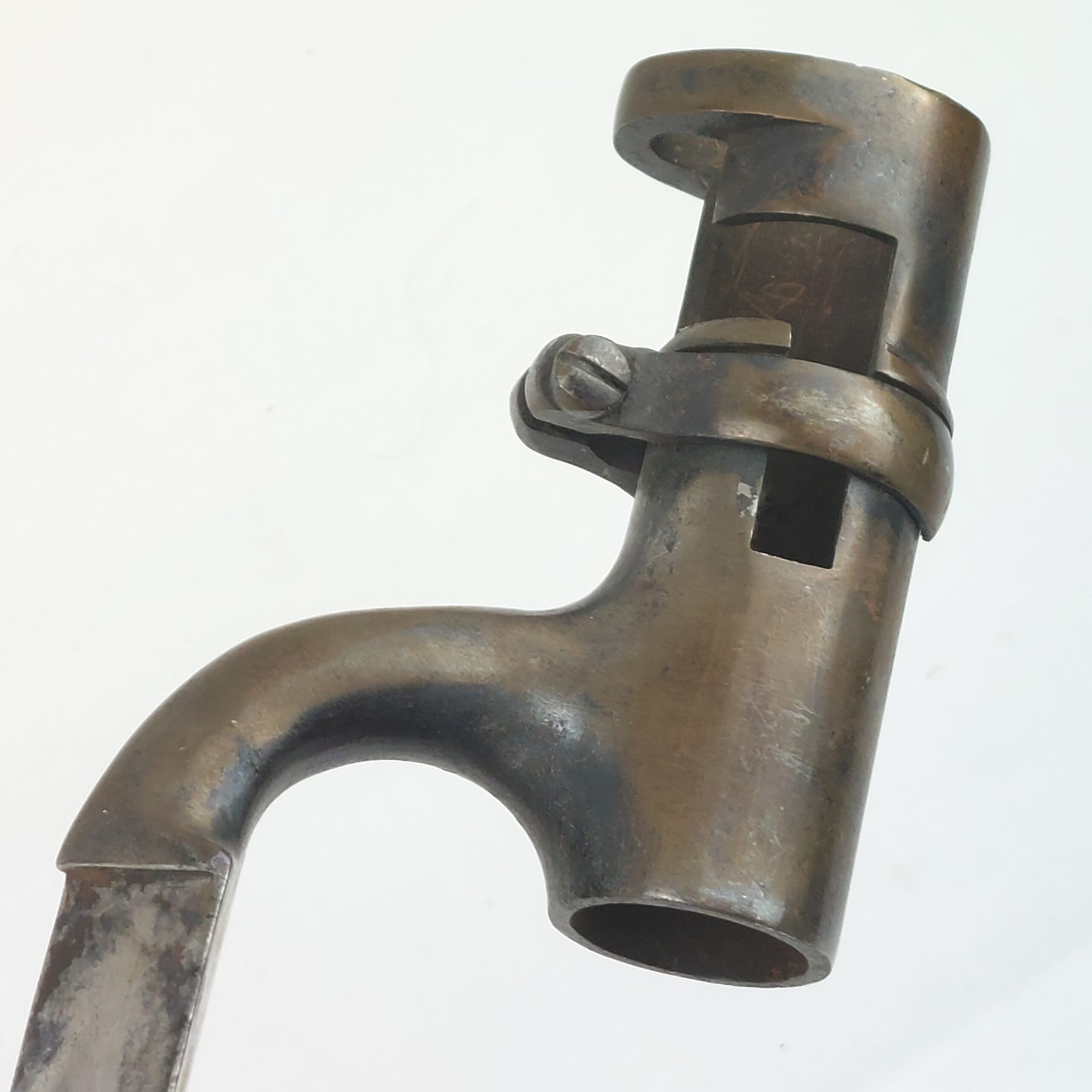 Confederate numbered P1853 Martini Socket Bayonet by Richard & William Aston of Birmingham with leather scabbard - Image 11