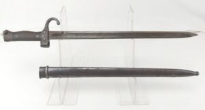 French M1892 Second Pattern Mannlicher-Berthier Sword Bayonet & Matching Scabbard.