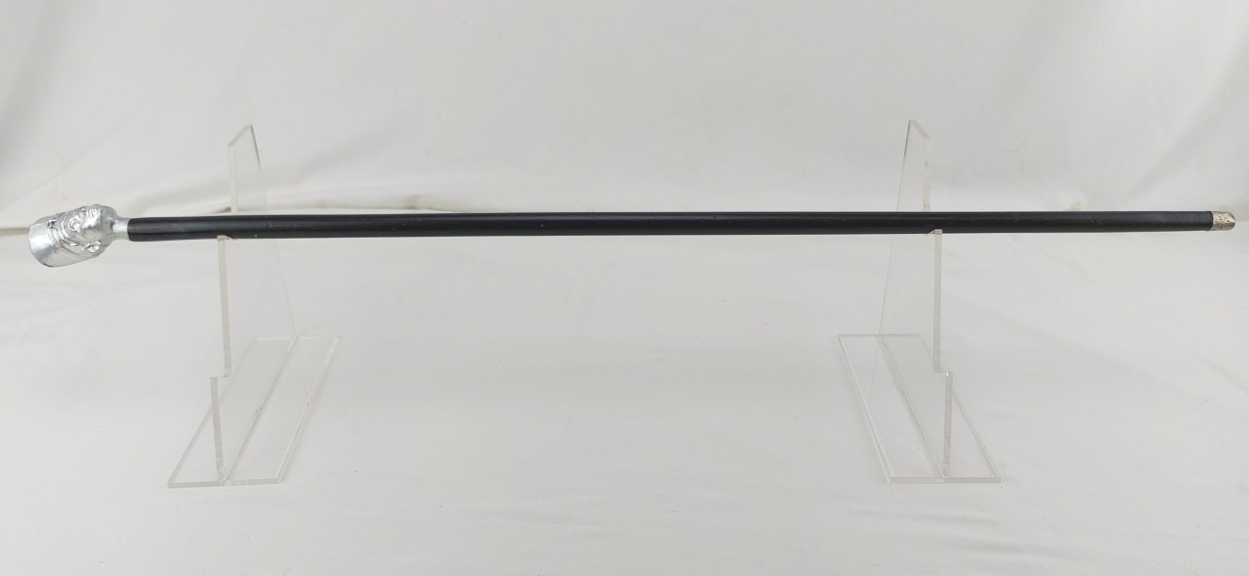 Elegant Hatted Lady topped Black Walking Stick - Image 2