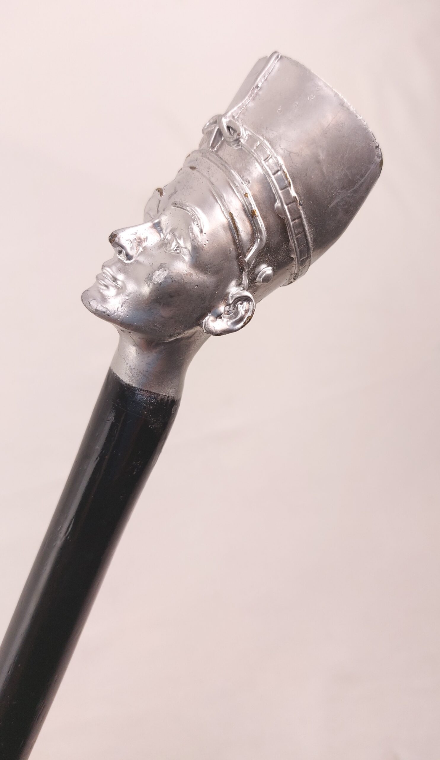 Elegant Hatted Lady topped Black Walking Stick - Image 4