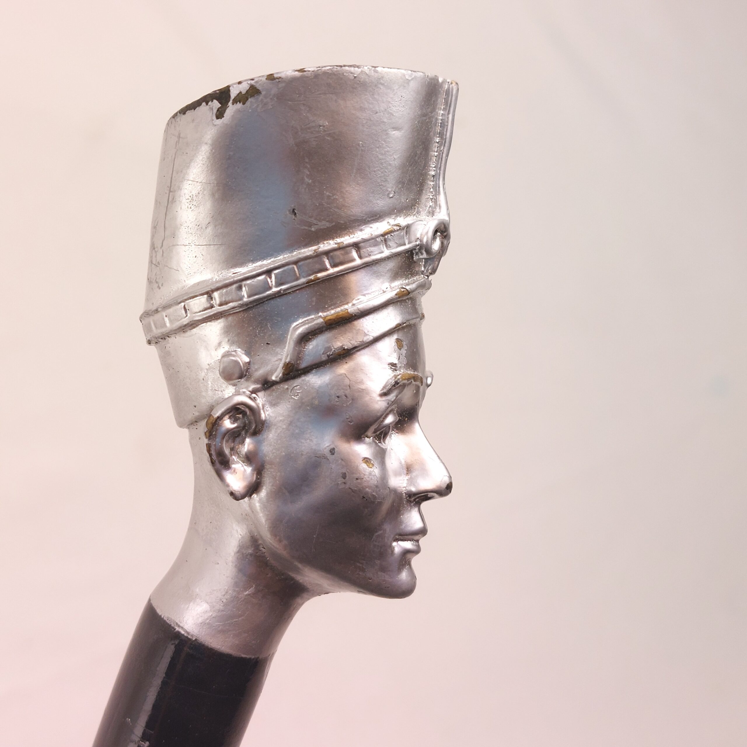 Elegant Hatted Lady topped Black Walking Stick - Image 5