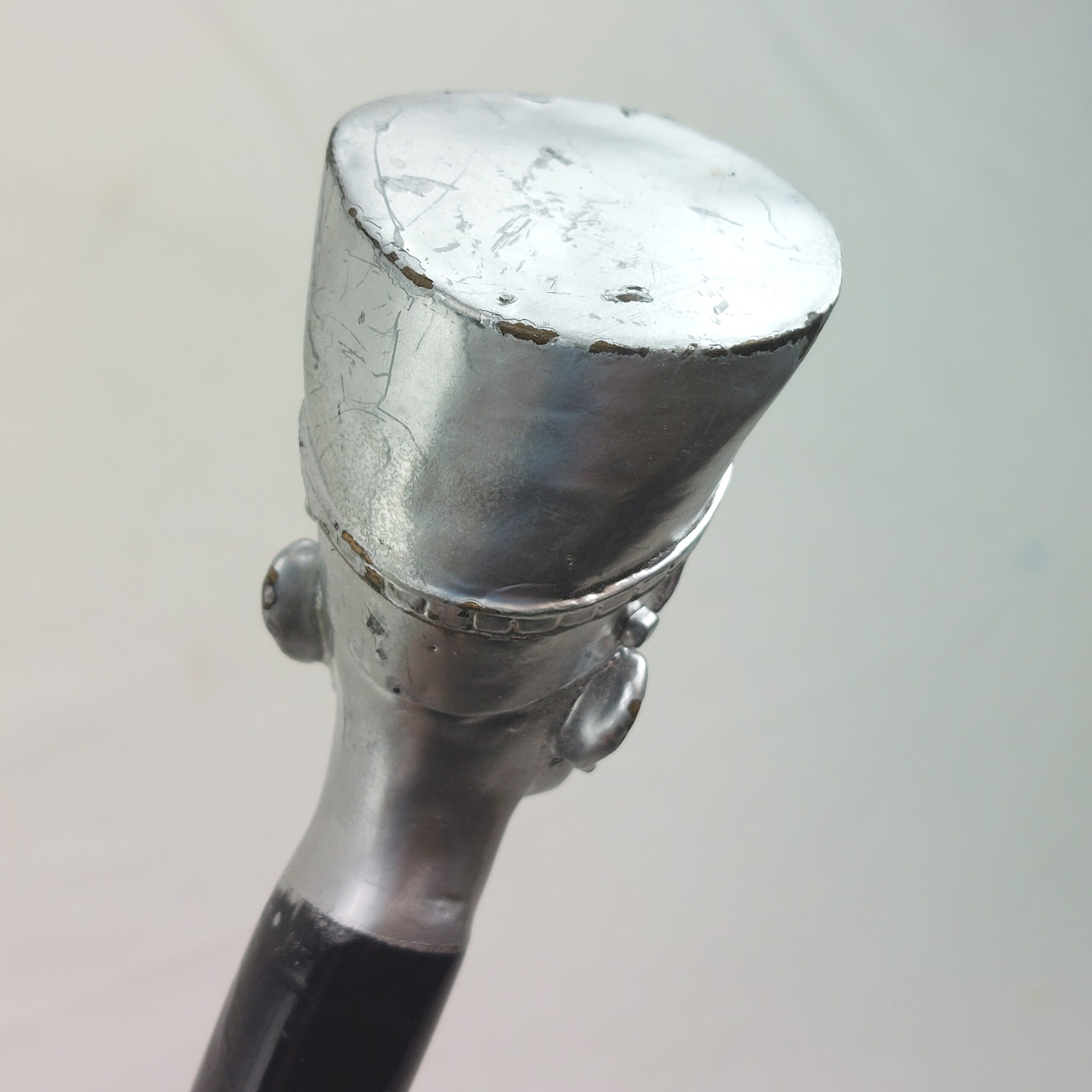 Elegant Hatted Lady topped Black Walking Stick - Image 6