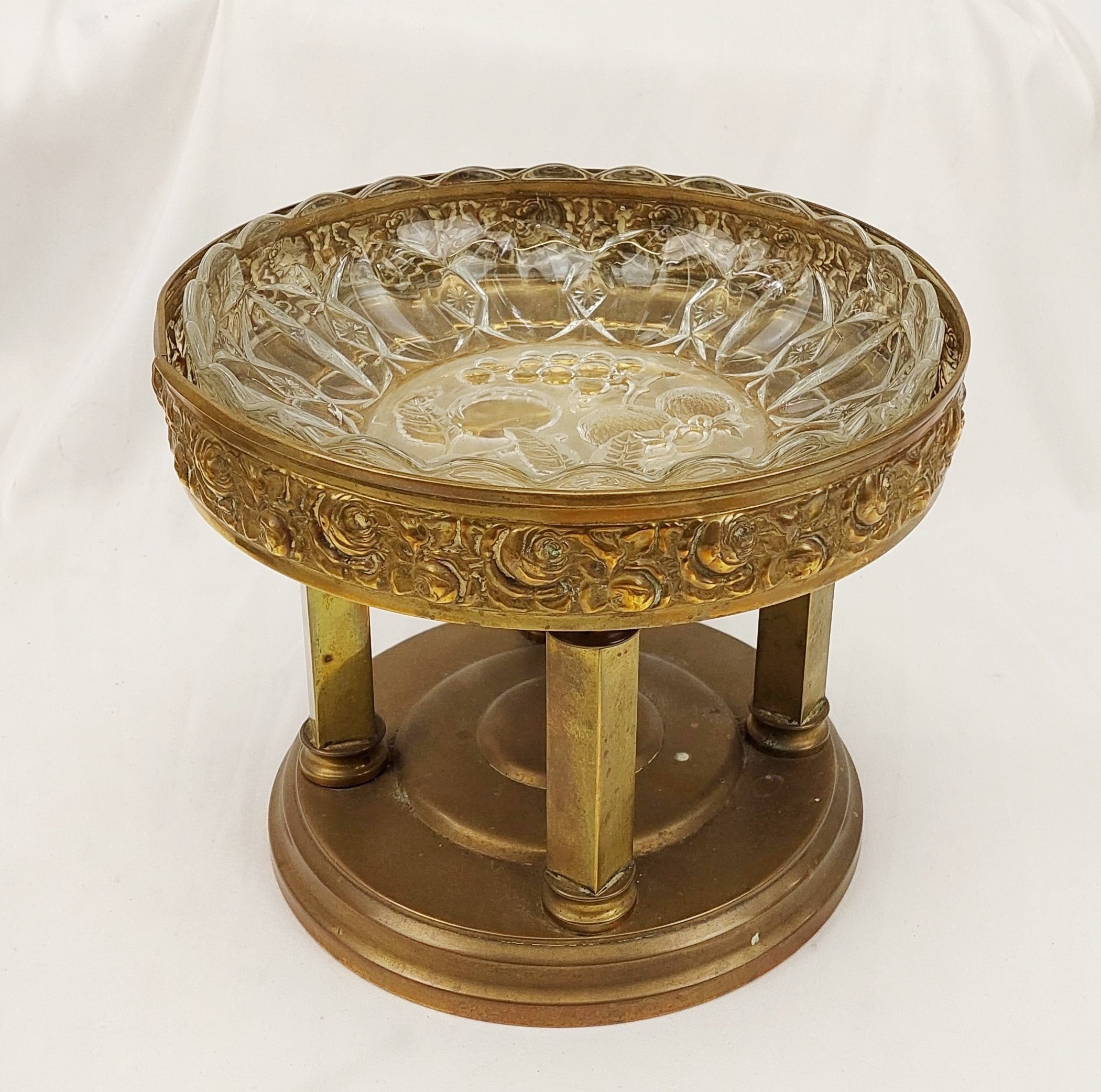 Arts & Crafts Brass Pedestal Fruit Bowl
