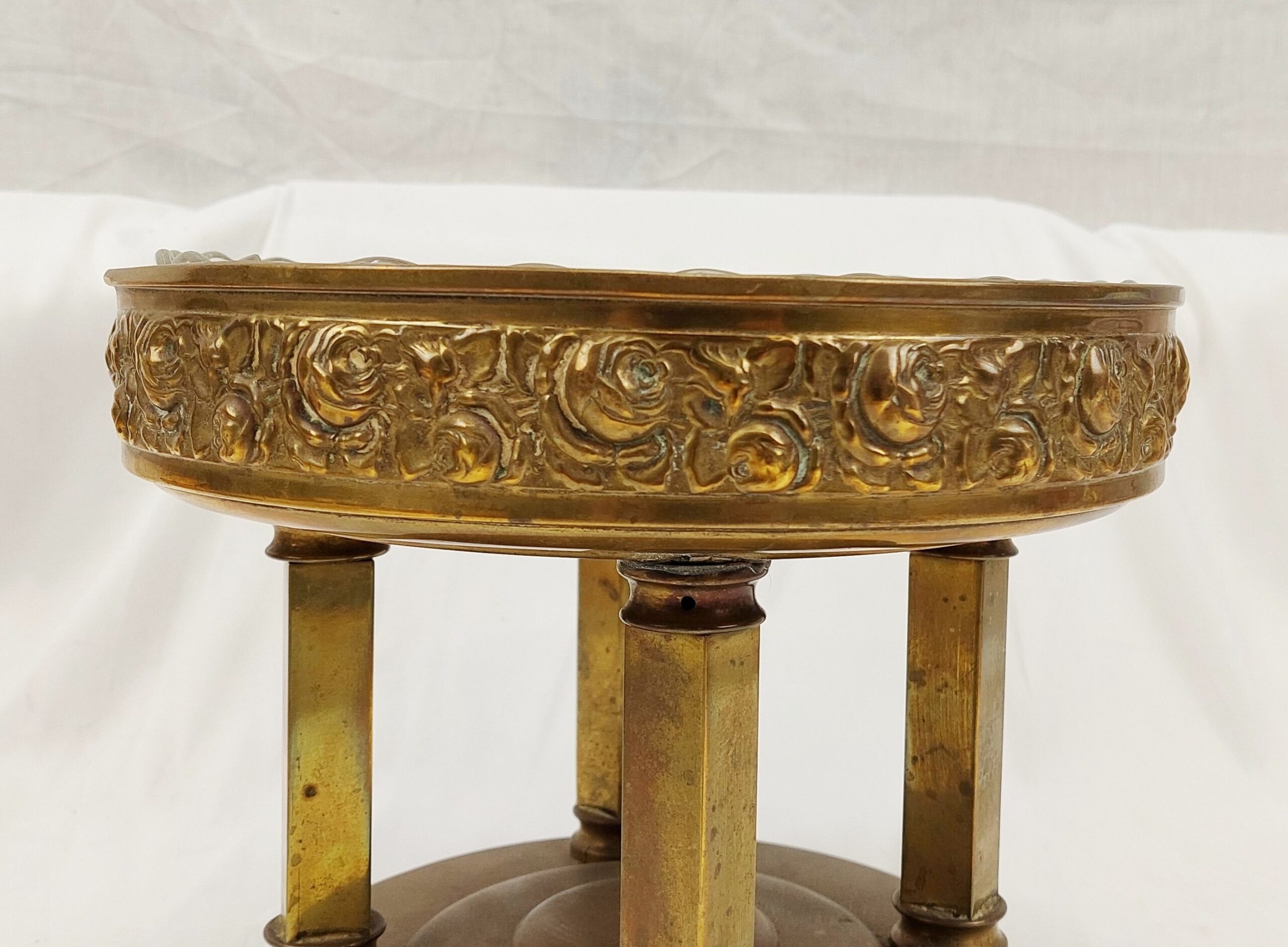 Arts & Crafts Brass Pedestal Fruit Bowl - Image 3