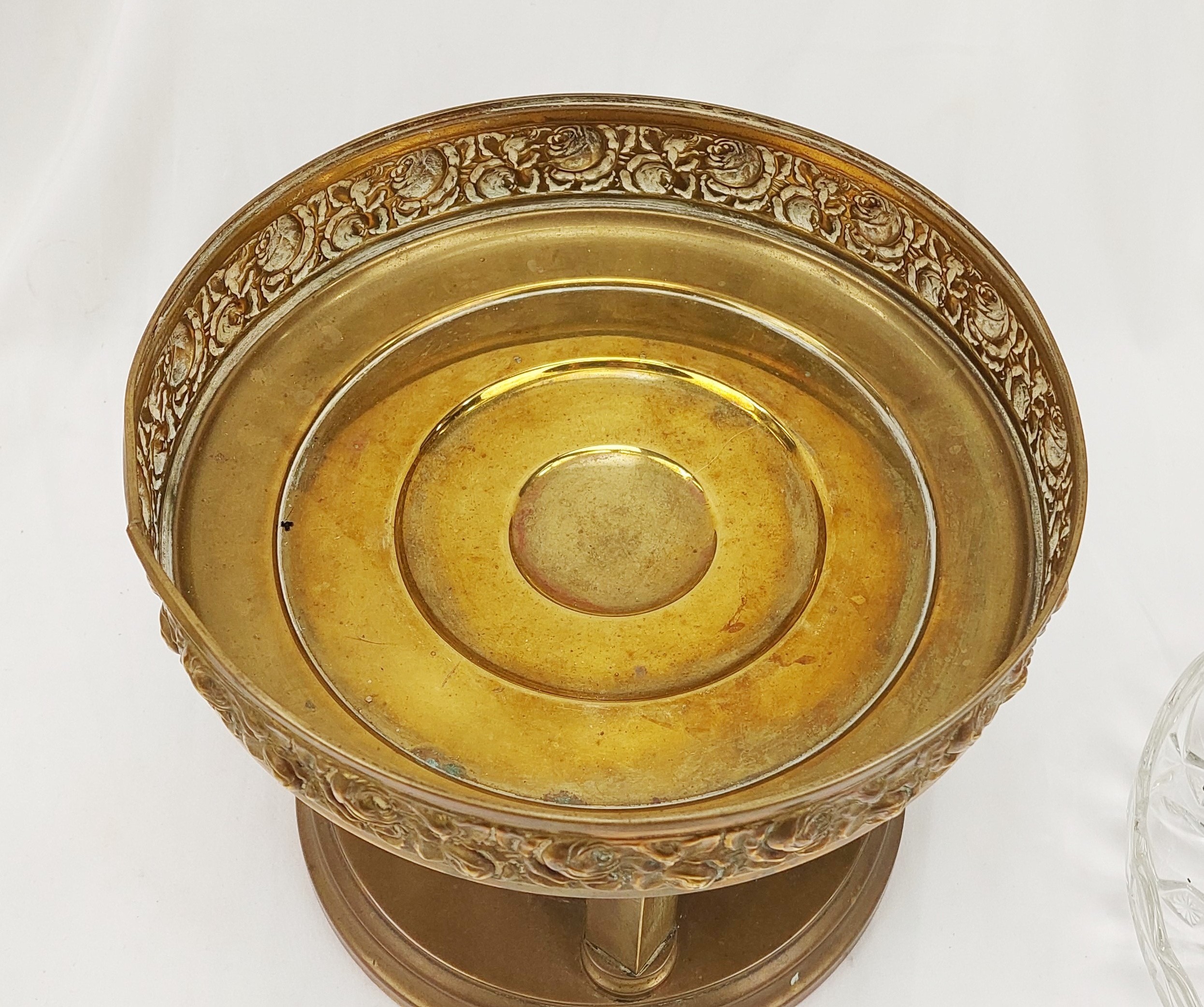 Arts & Crafts Brass Pedestal Fruit Bowl - Image 5